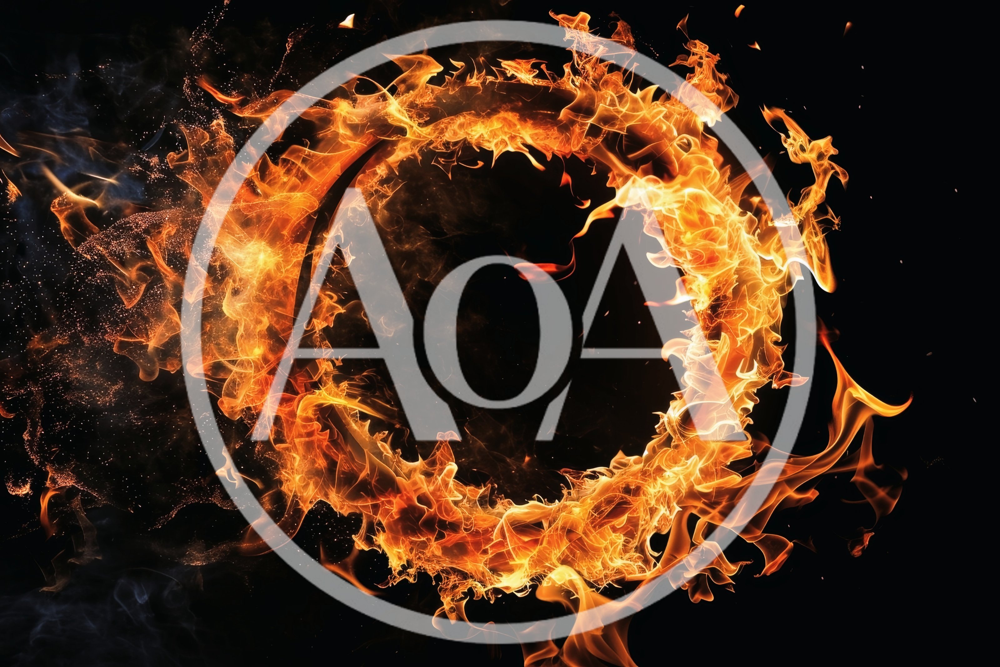 Fiery Ring Of Intense Burning Flames