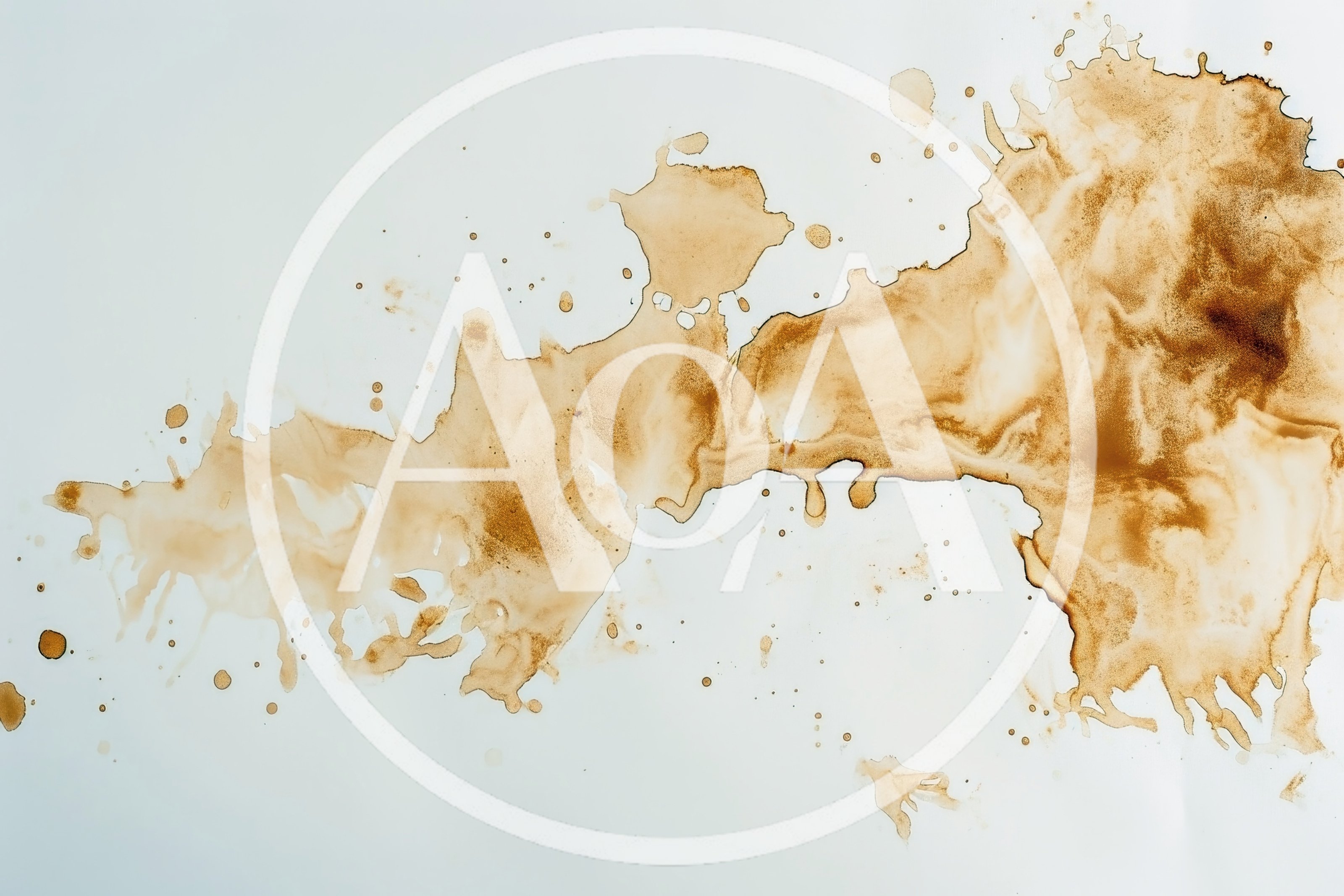 Coffee Stain Splatter On White Background