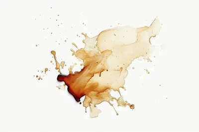 Coffee Stain Splatter On White Background