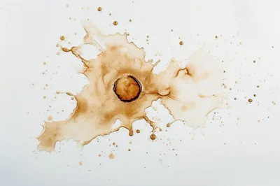 Coffee Stain Splatter On White Background