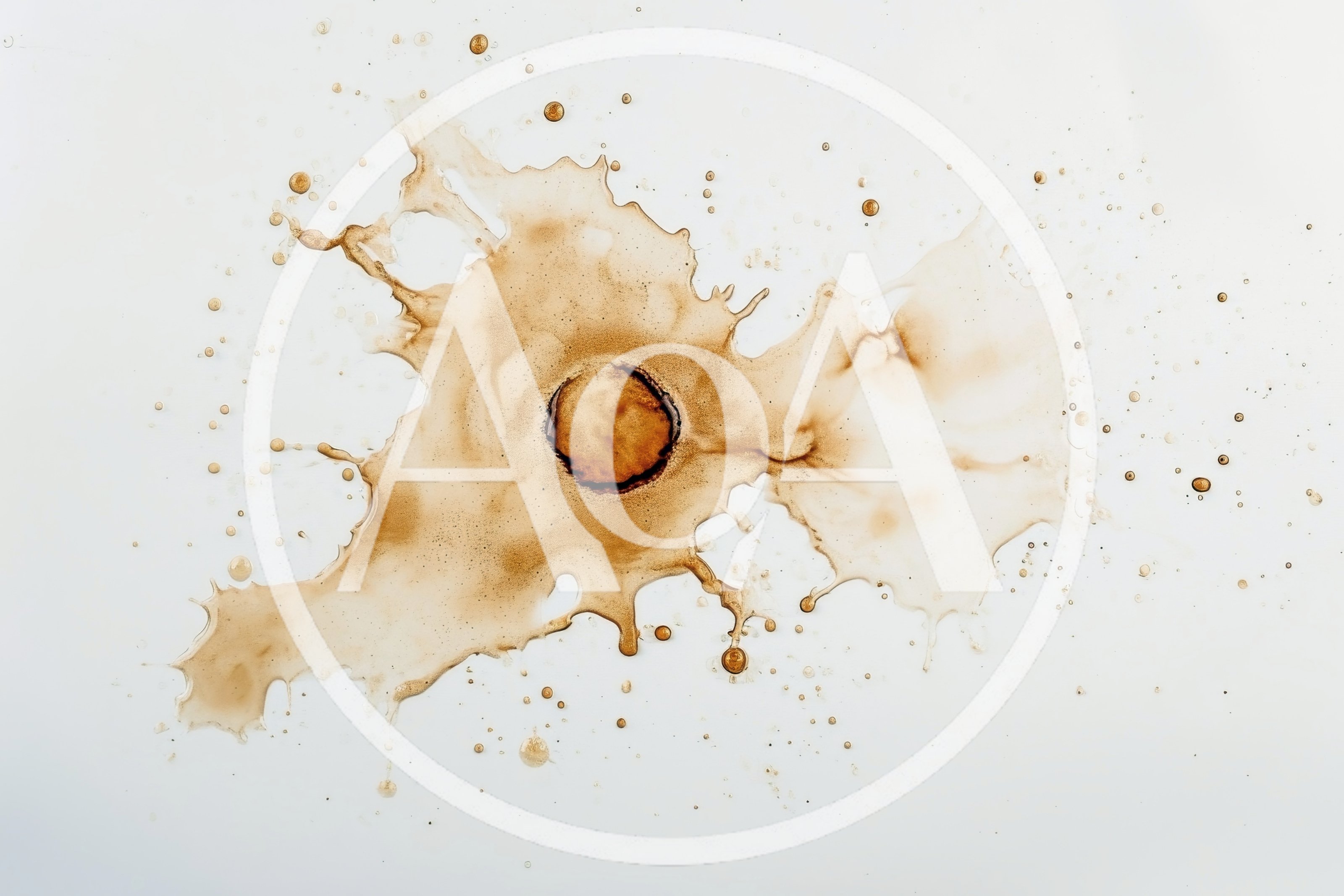 Coffee Stain Splatter On White Background
