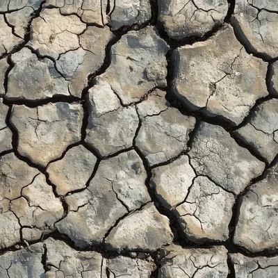 Seamless Texture Of Dried Cracked Earth Ground