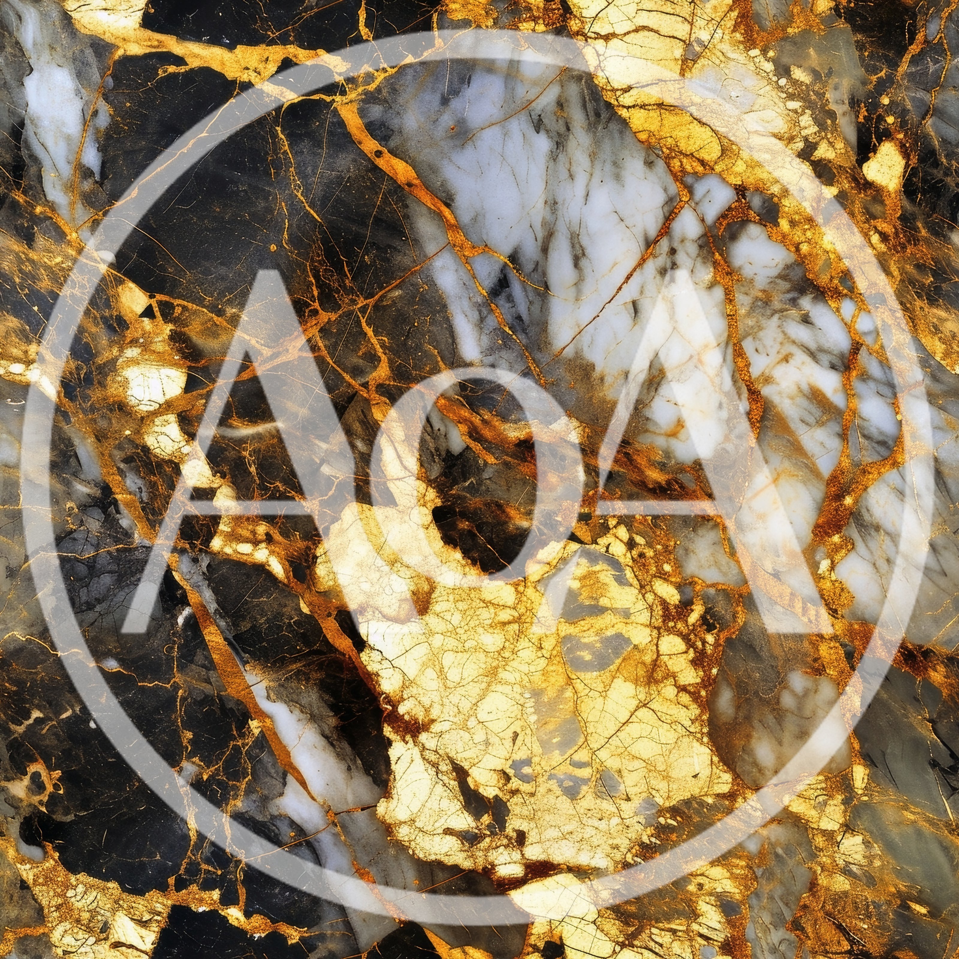 Luxury Black And White Marble Texture With Gold Veins