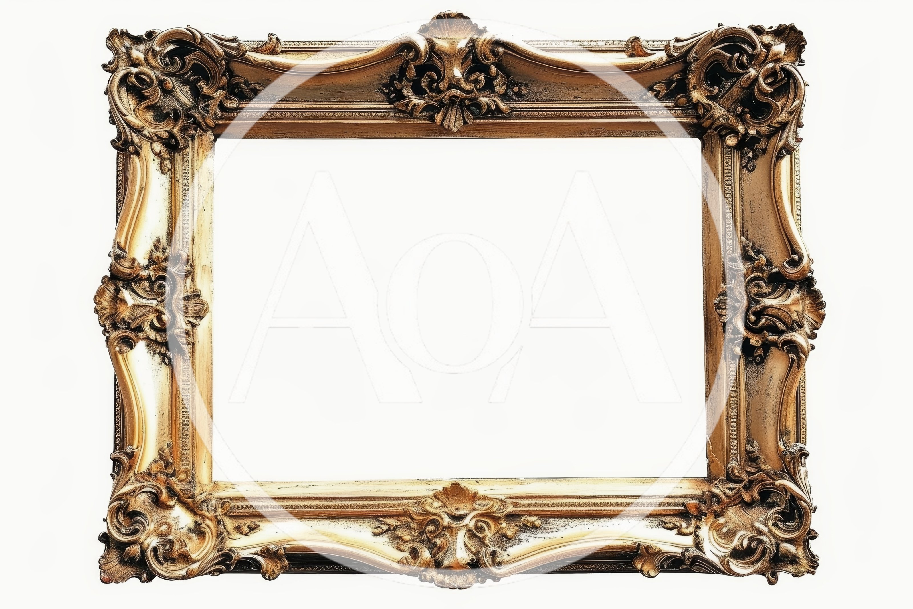 Ornate Antique Gold Baroque Picture Frame