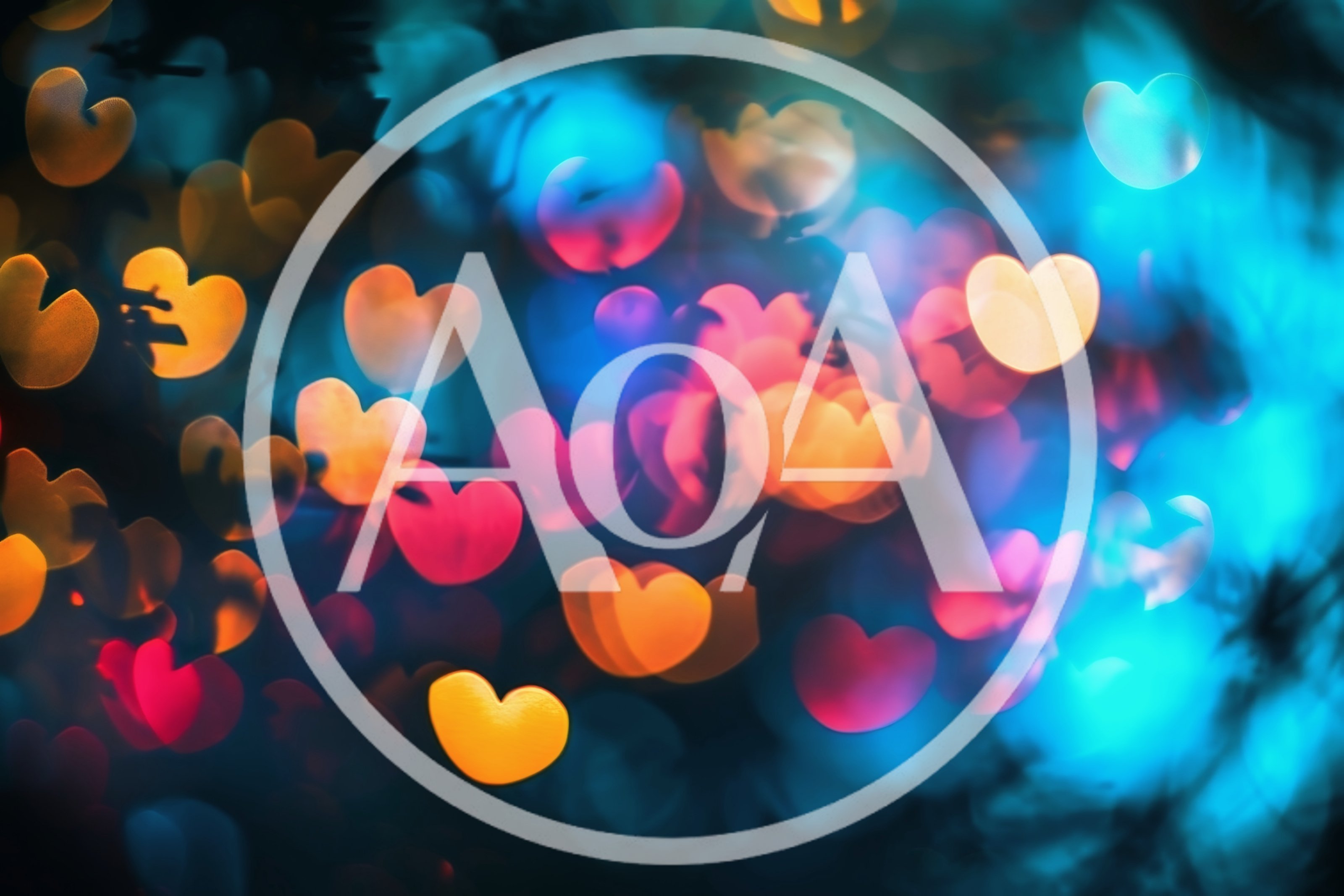 Abstract Heart Shaped Bokeh Lights Background