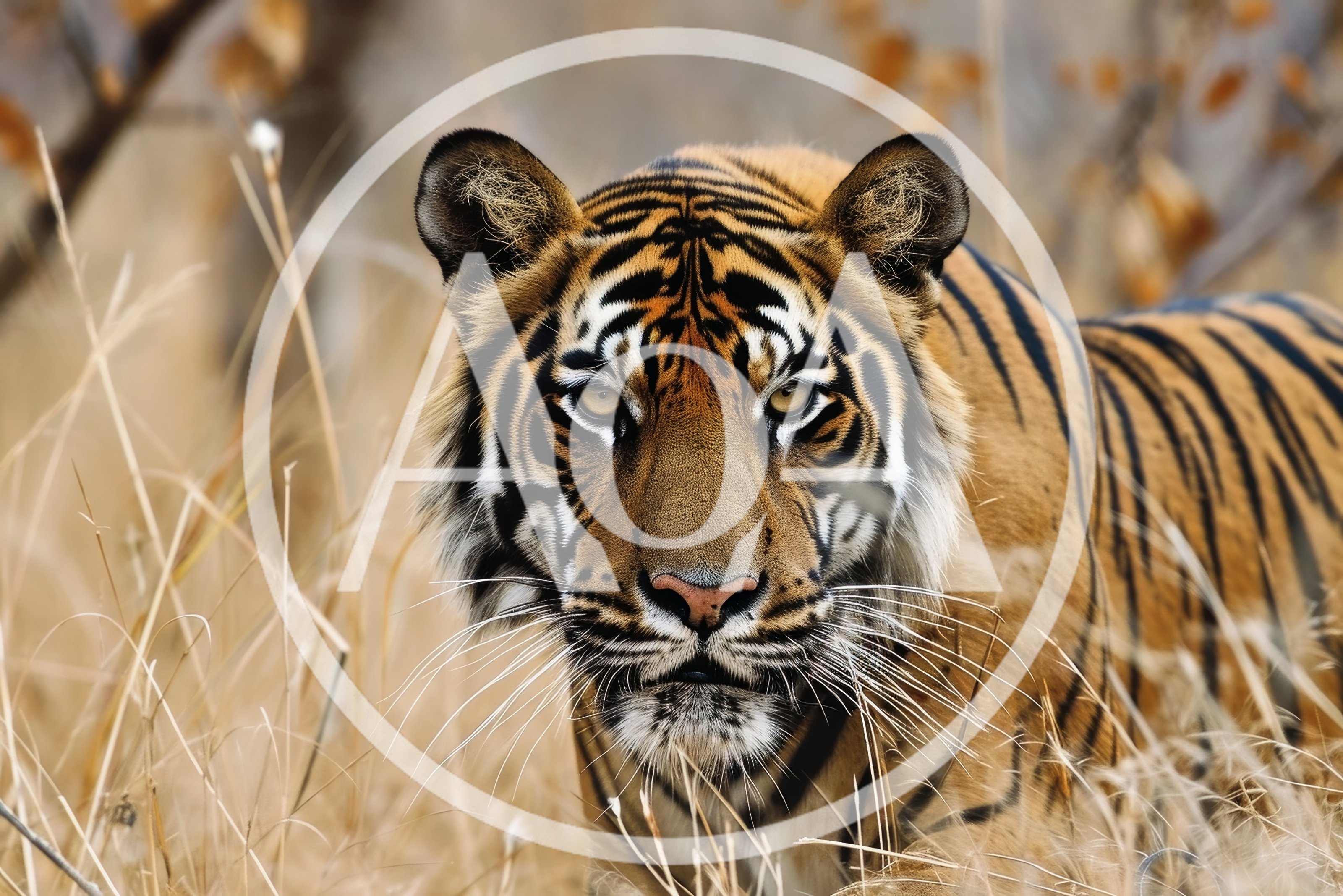 Majestic Tiger Staring Directly Into Camera