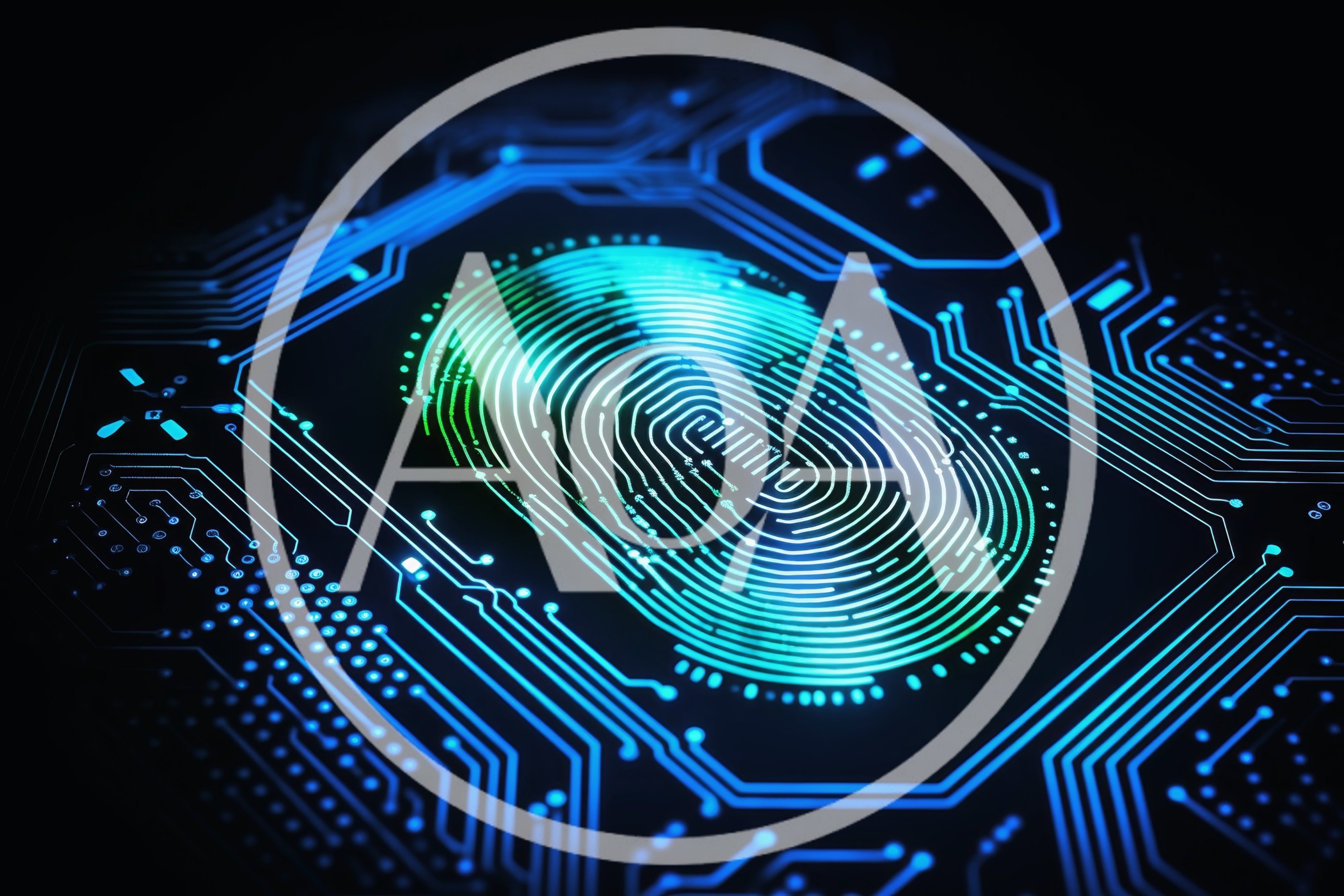 Digital Fingerprint Biometric Security Concept
