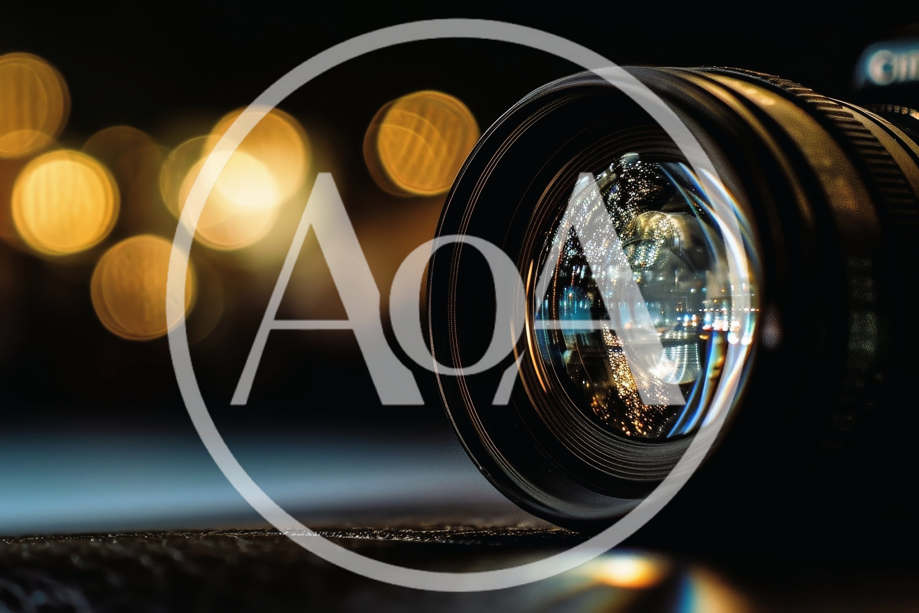 Close Up Of A Camera Lens With Bokeh Background