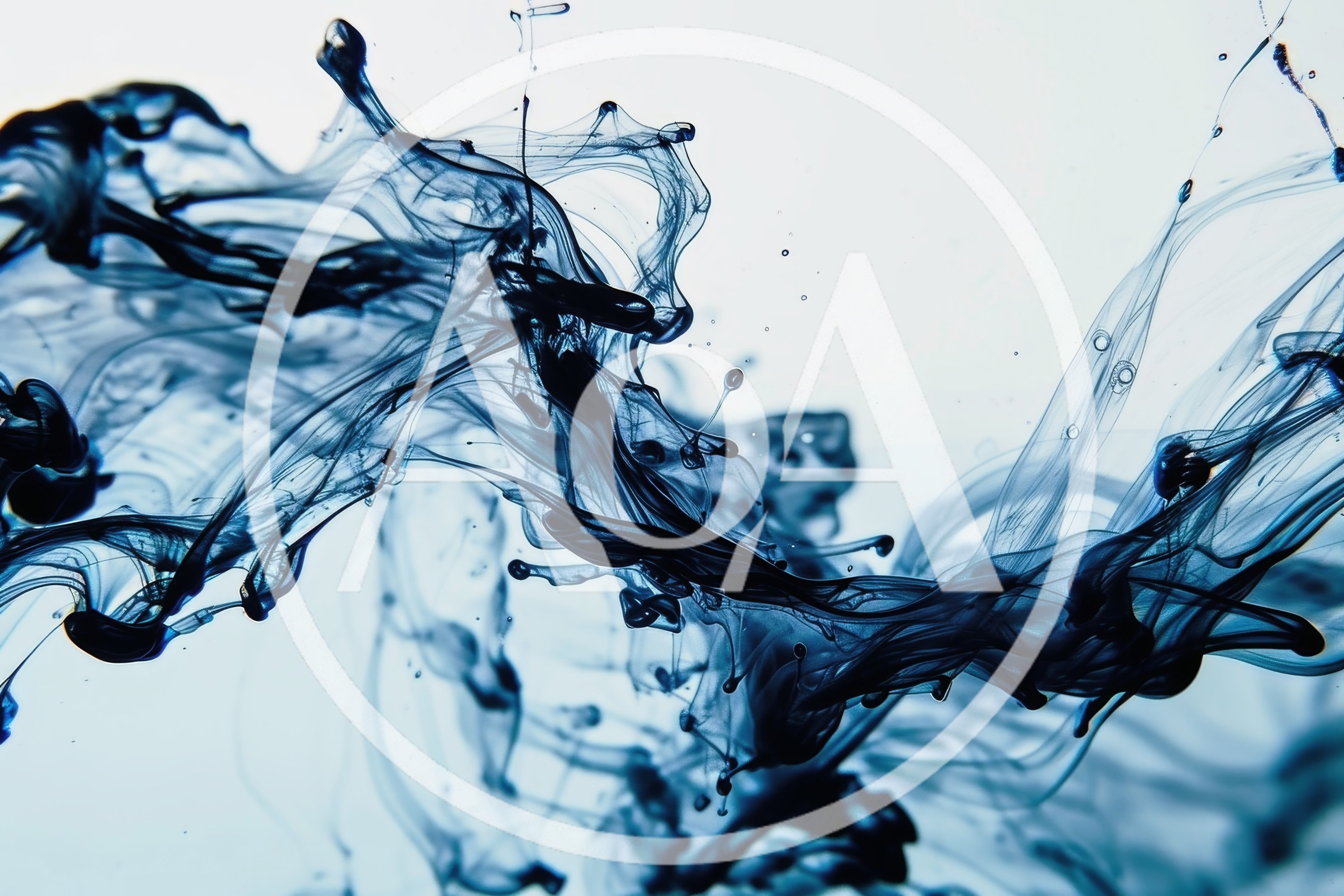 Dark Blue Ink Swirling In Clear Water