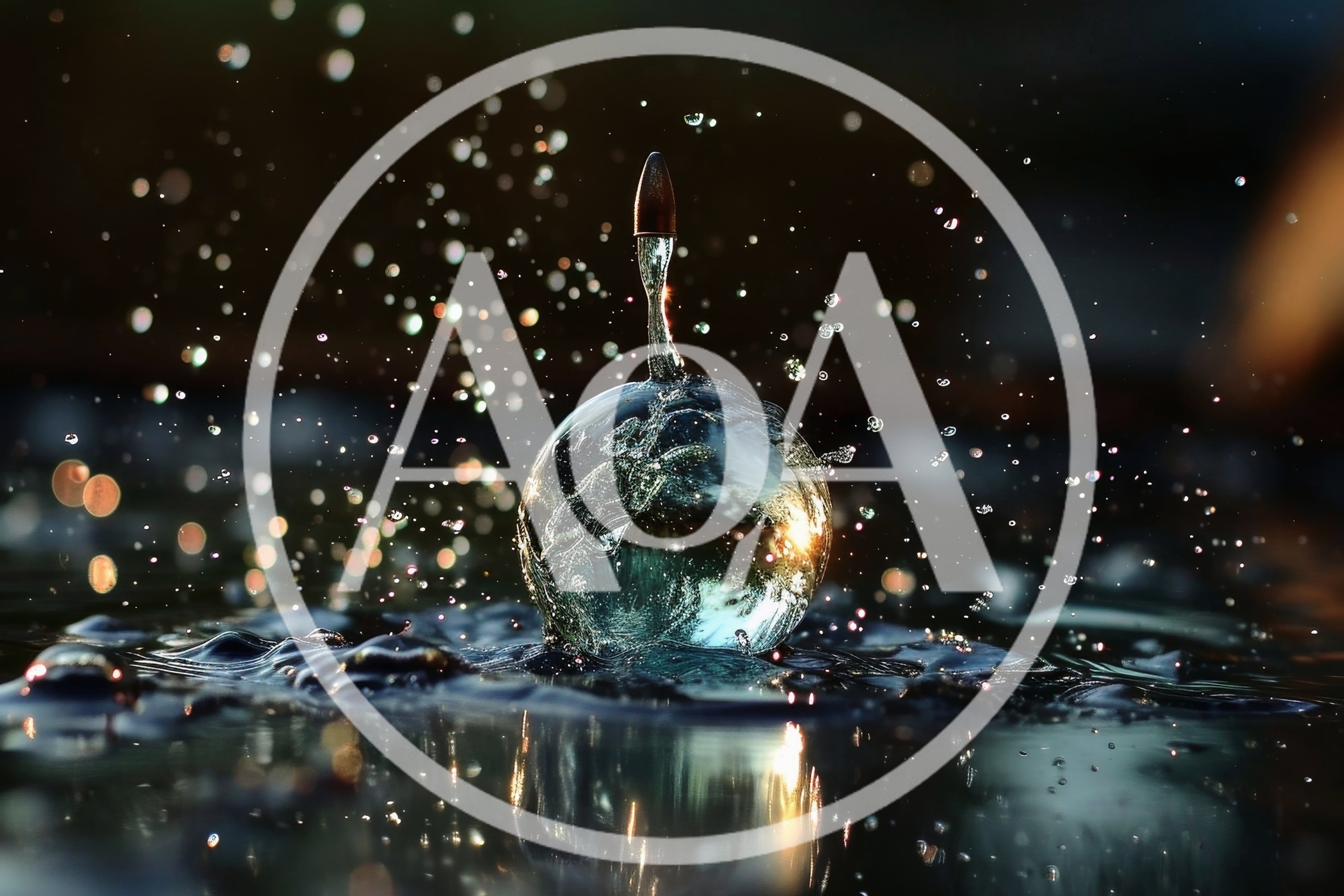 Bullet Impacting Water Sphere With High Speed Splash