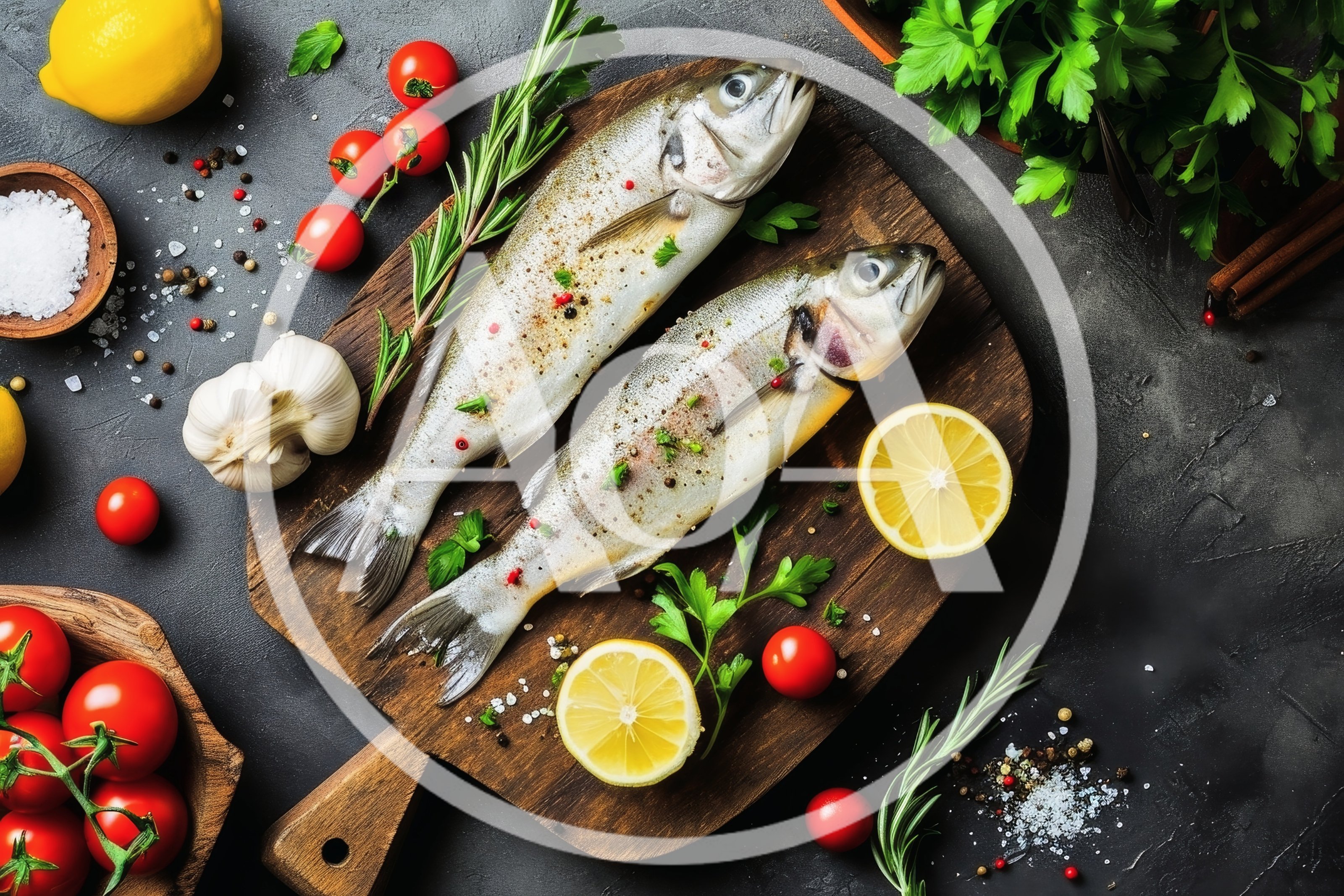 Fresh Raw Fish Prepared With Lemon And Herbs