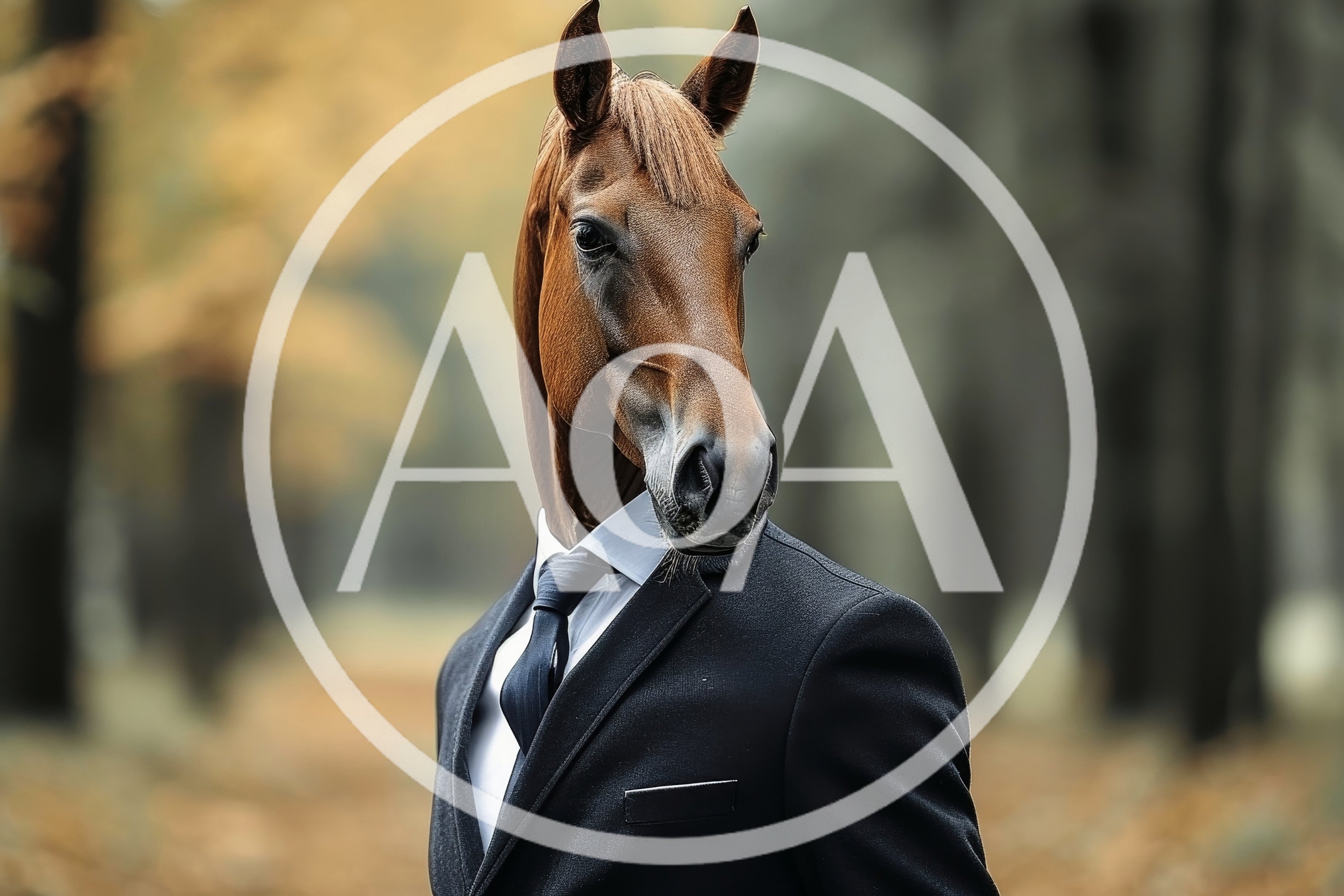 Anthropomorphic Horse Wearing A Formal Business Suit