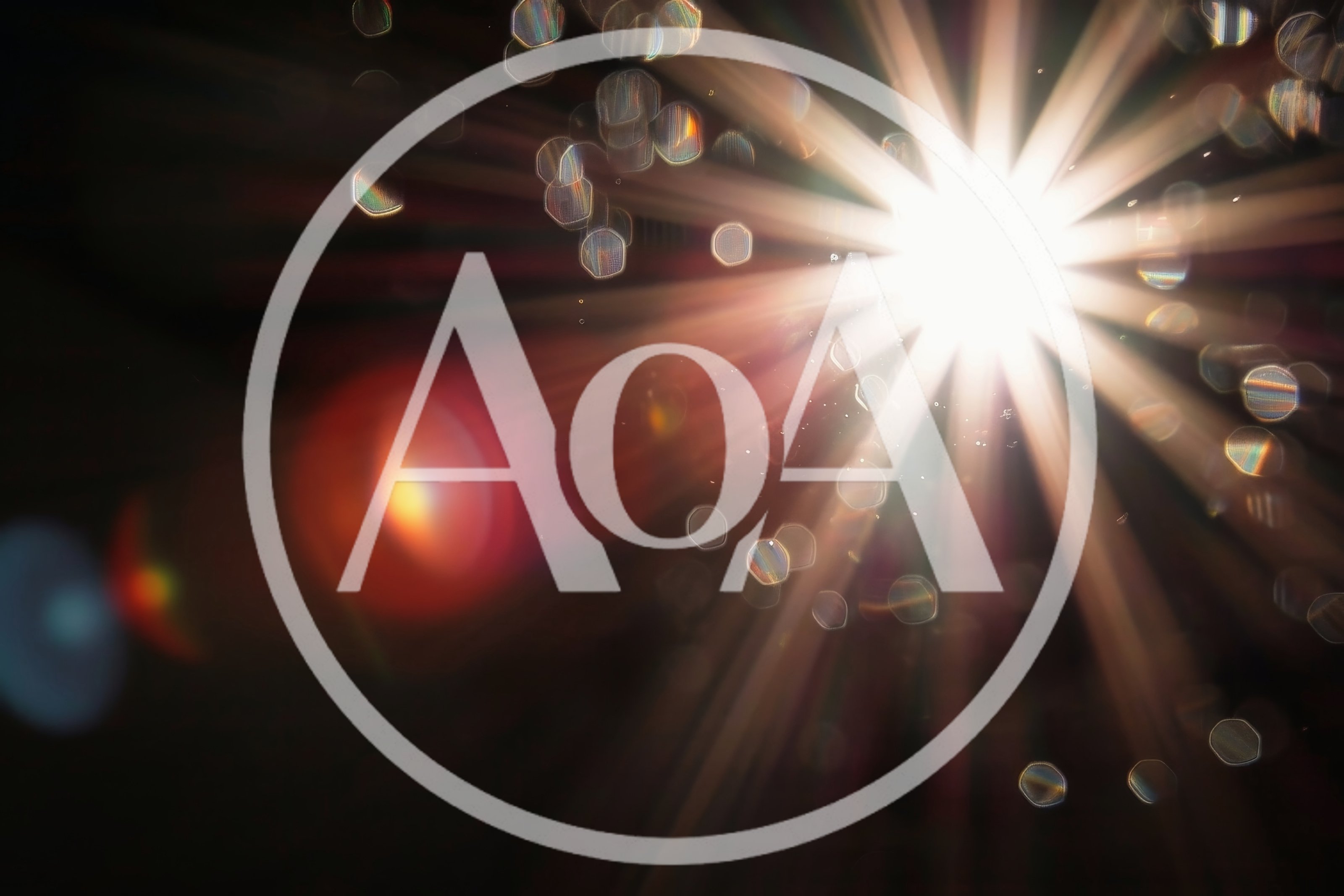 Abstract Lens Flare With Bokeh Light Particles