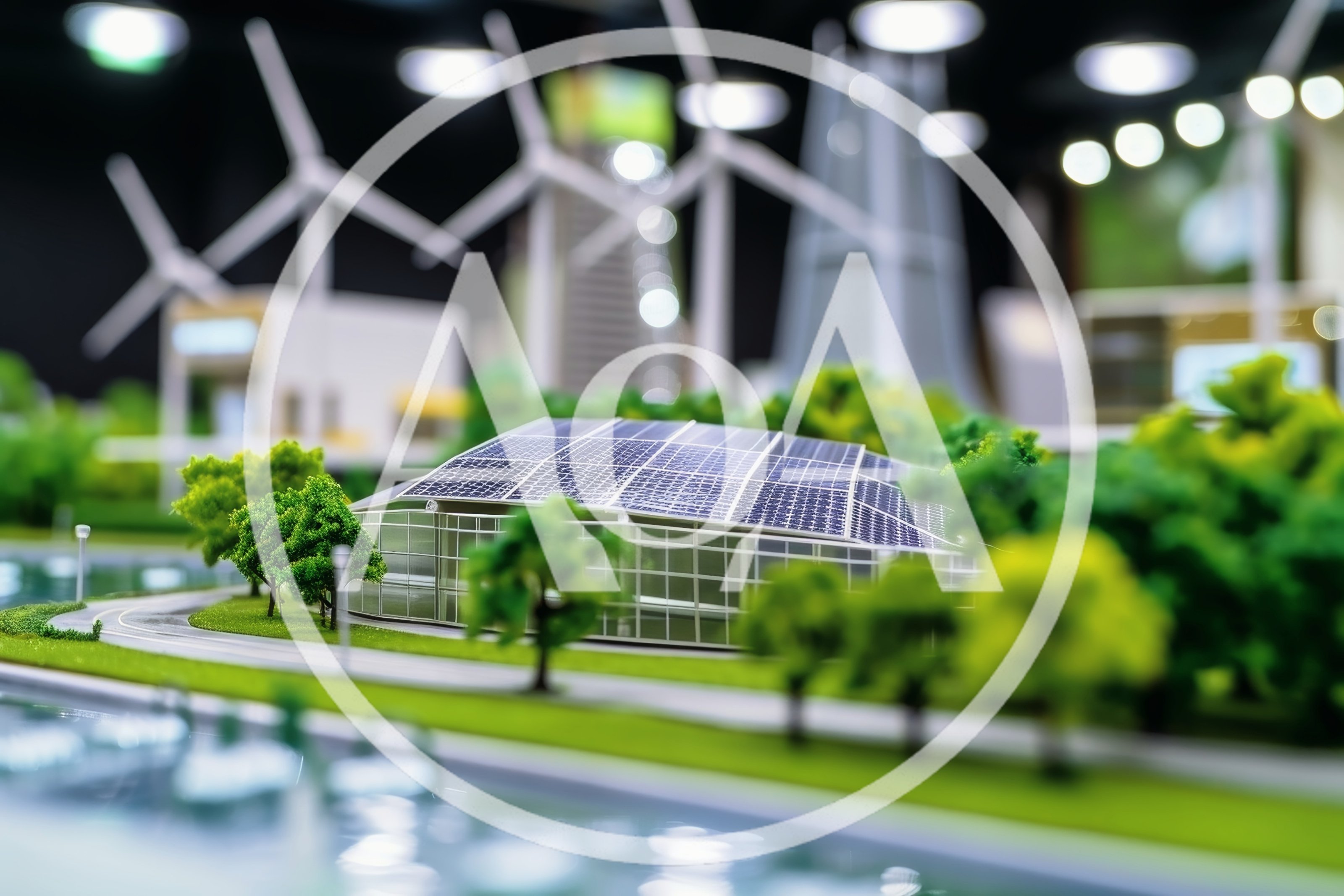 Miniature Model Of Sustainable Green Energy City