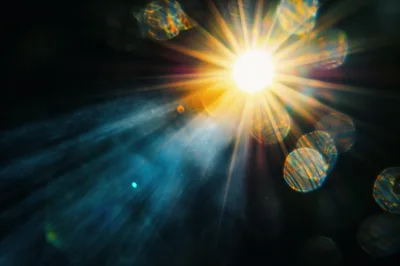 Abstract Light Flare With Bokeh Circles