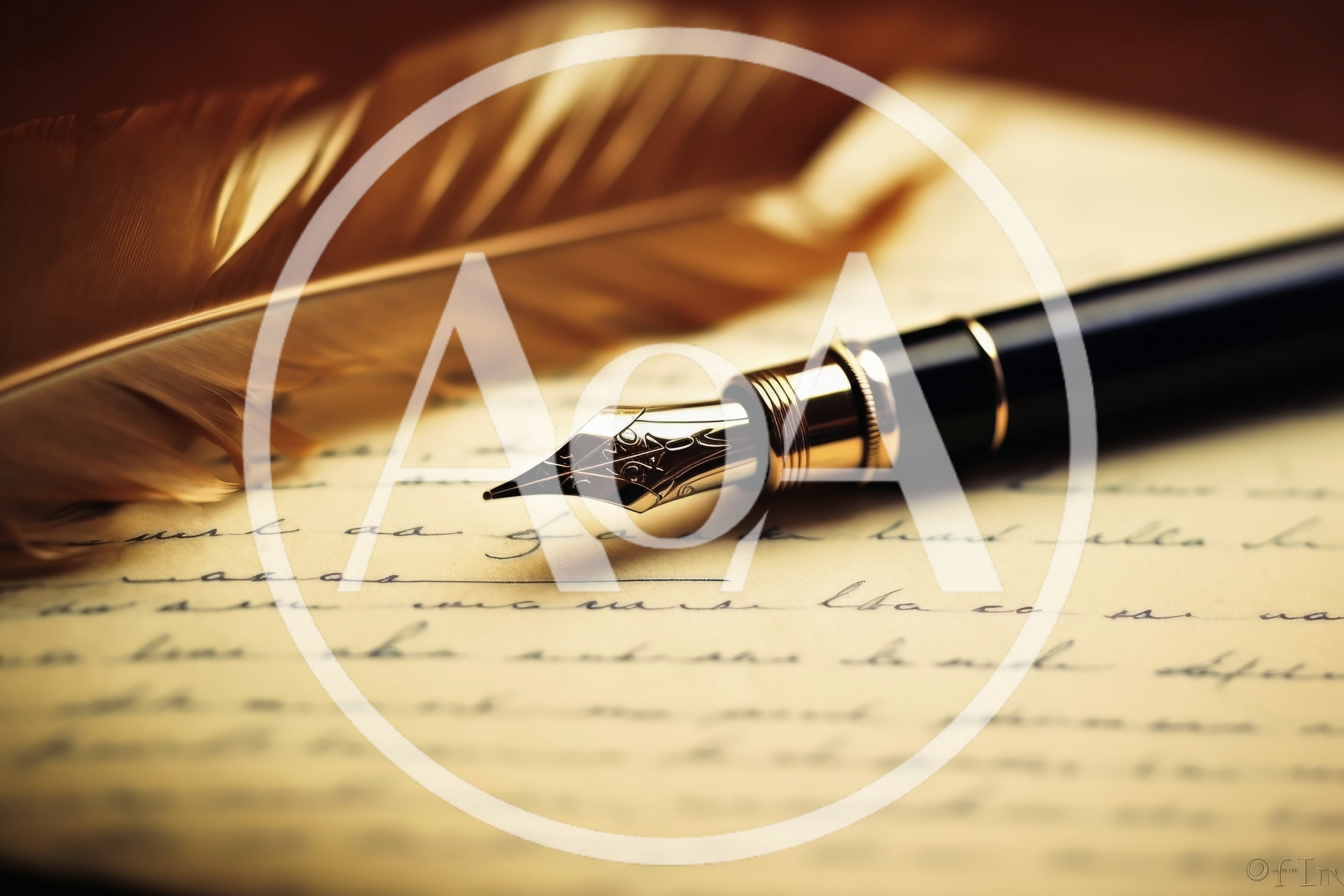 Fountain Pen Resting On Handwritten Vintage Letter