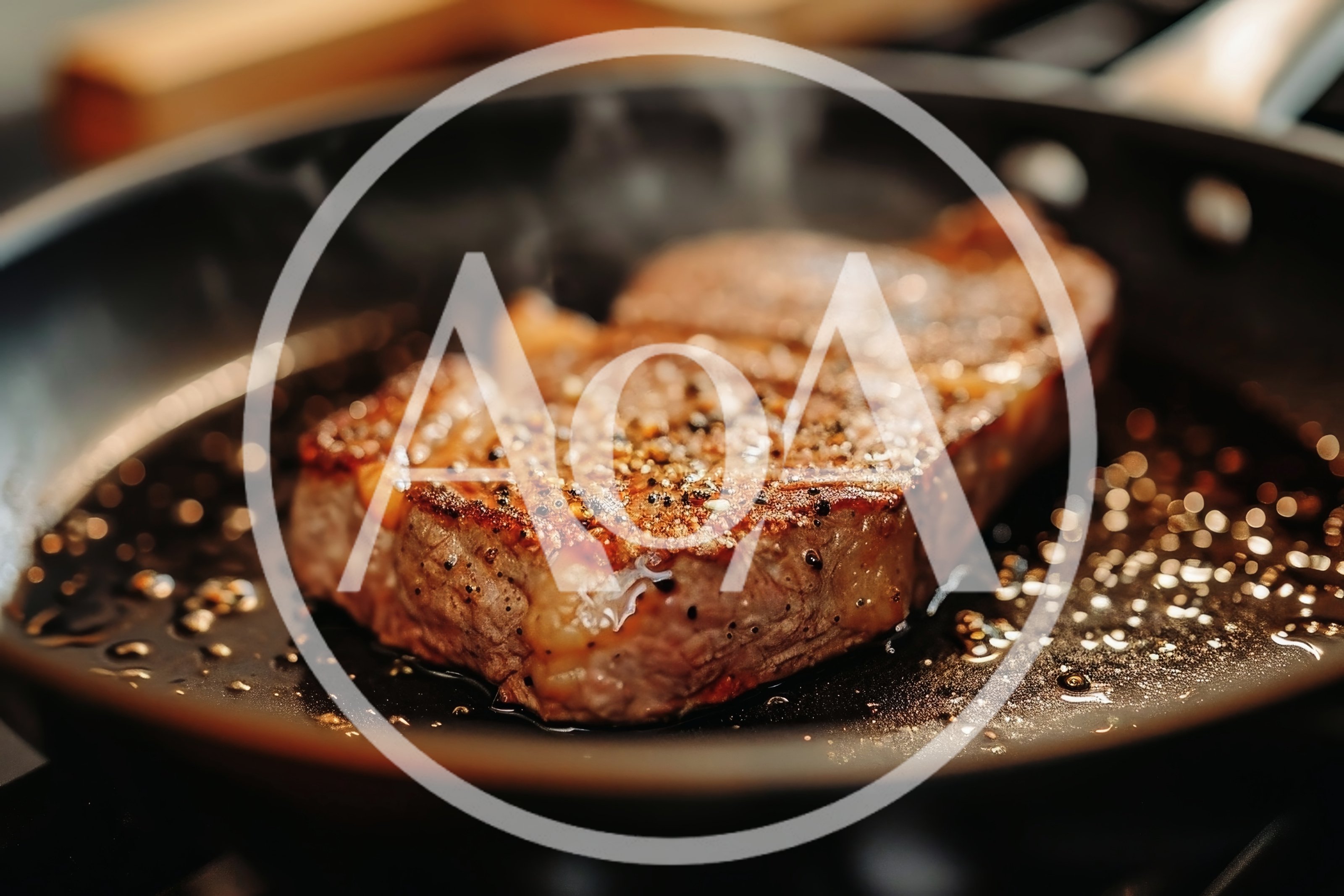 Searing A Thick Ribeye Steak In A Hot Pan