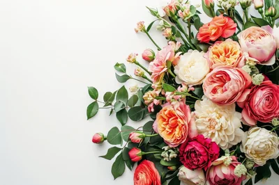 Beautiful Floral Arrangement With Roses And Eucalyptus