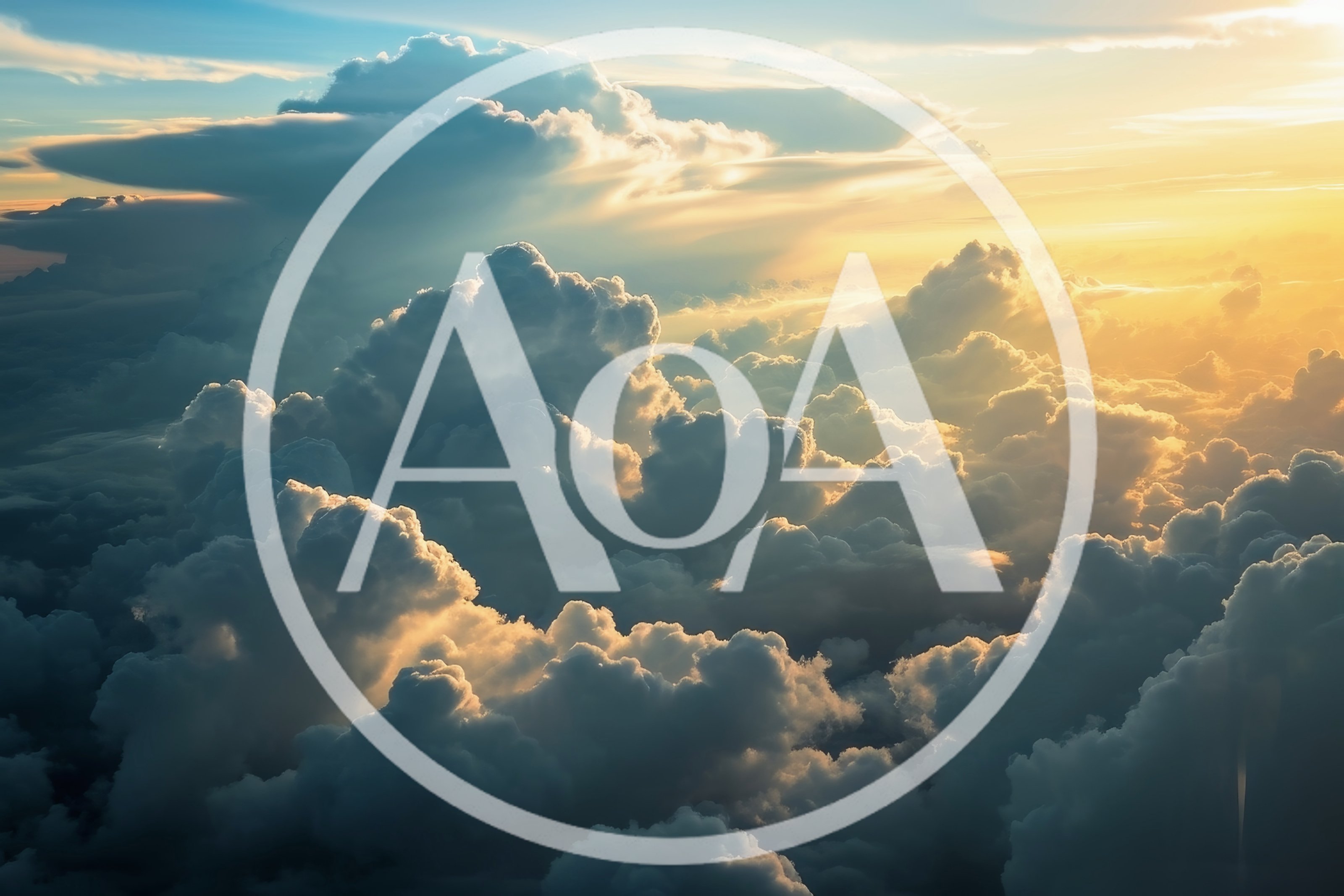 Aerial View Of Dramatic Clouds At Sunset