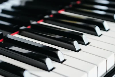 Close Up Of Piano Keys On A Grand Piano