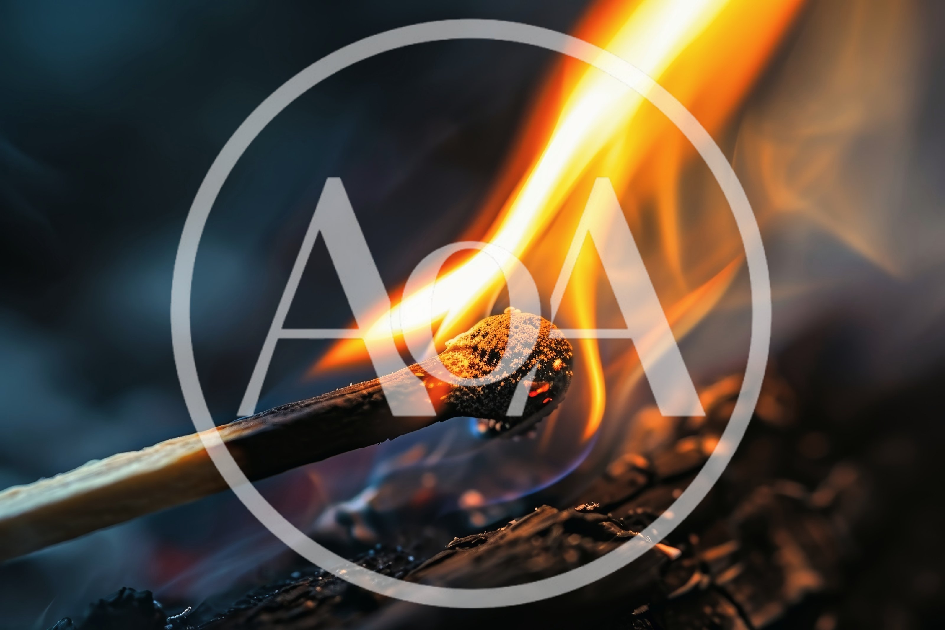 Matchstick Igniting A Piece Of Charcoal