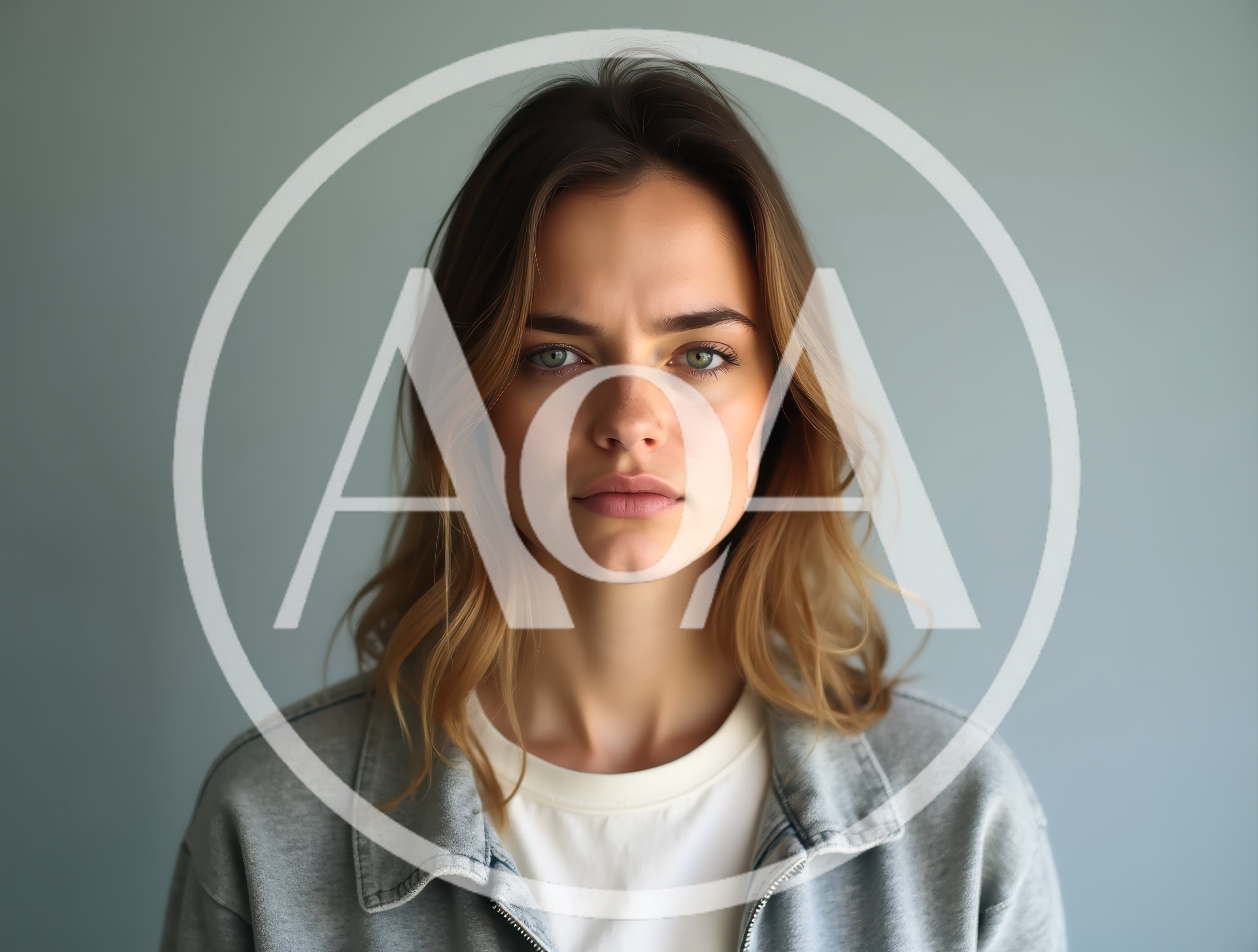 Portrait Of A Young Woman With Serious Expression