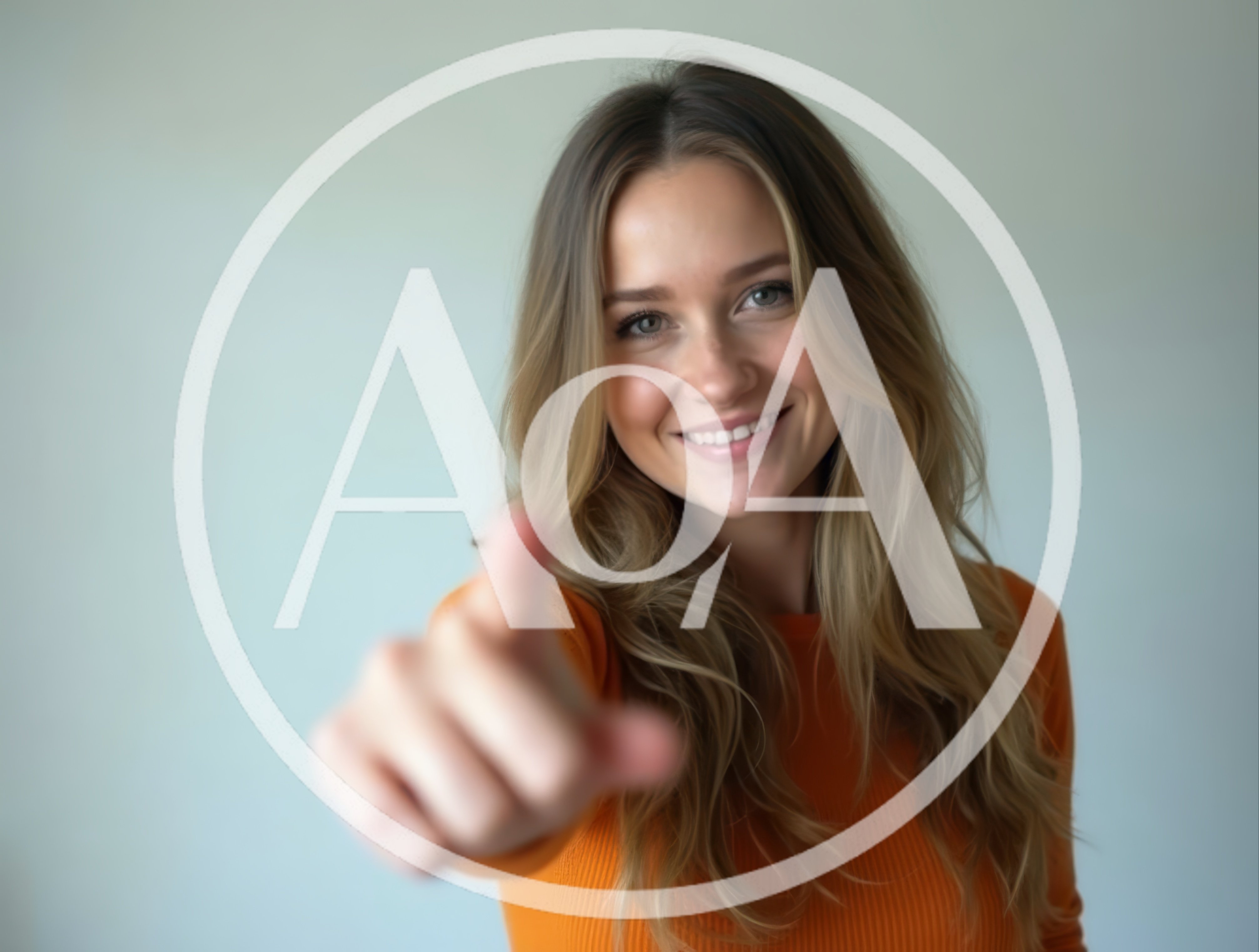 Young Woman Pointing Directly At Camera