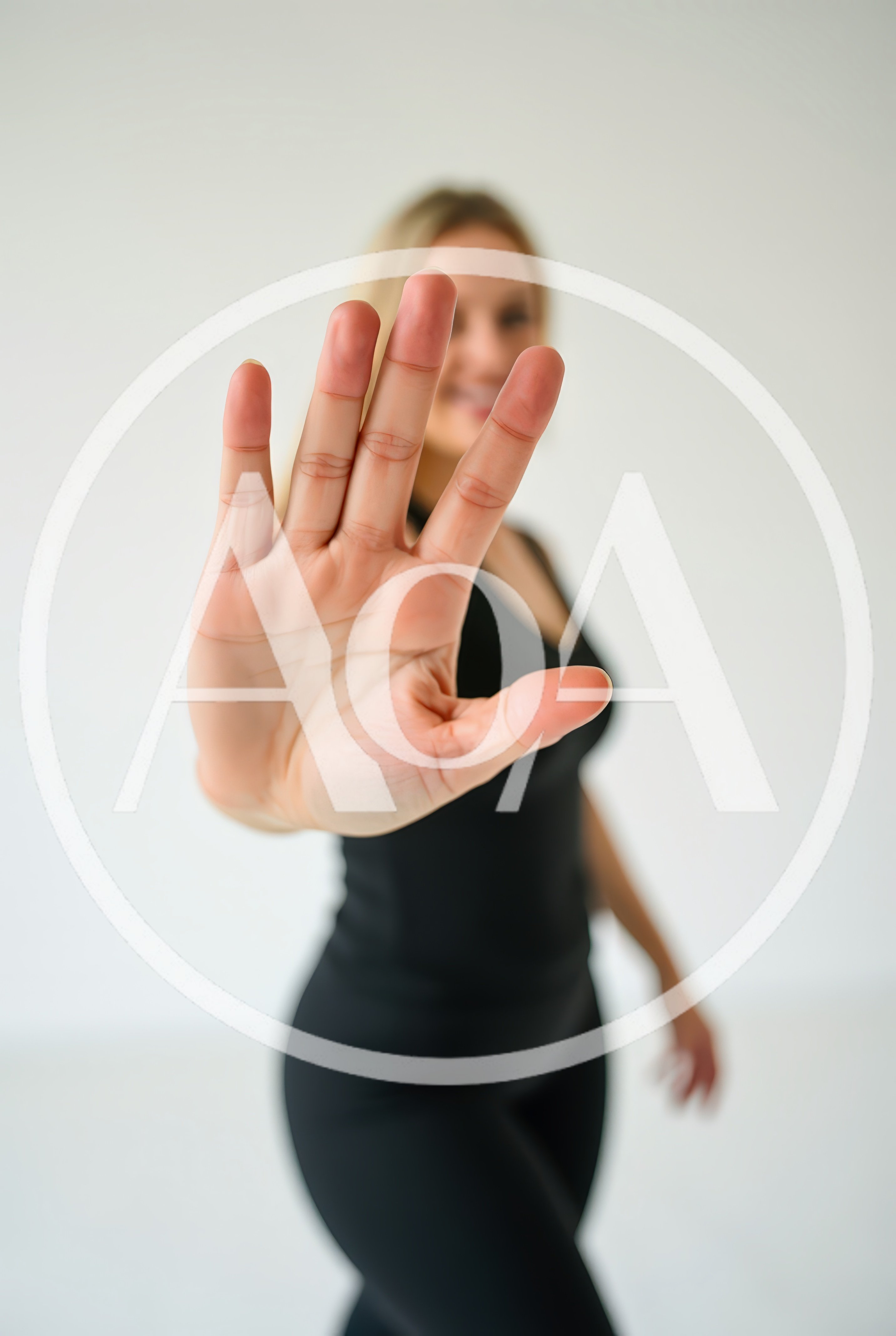 Woman Making A Stop Gesture With Her Hand