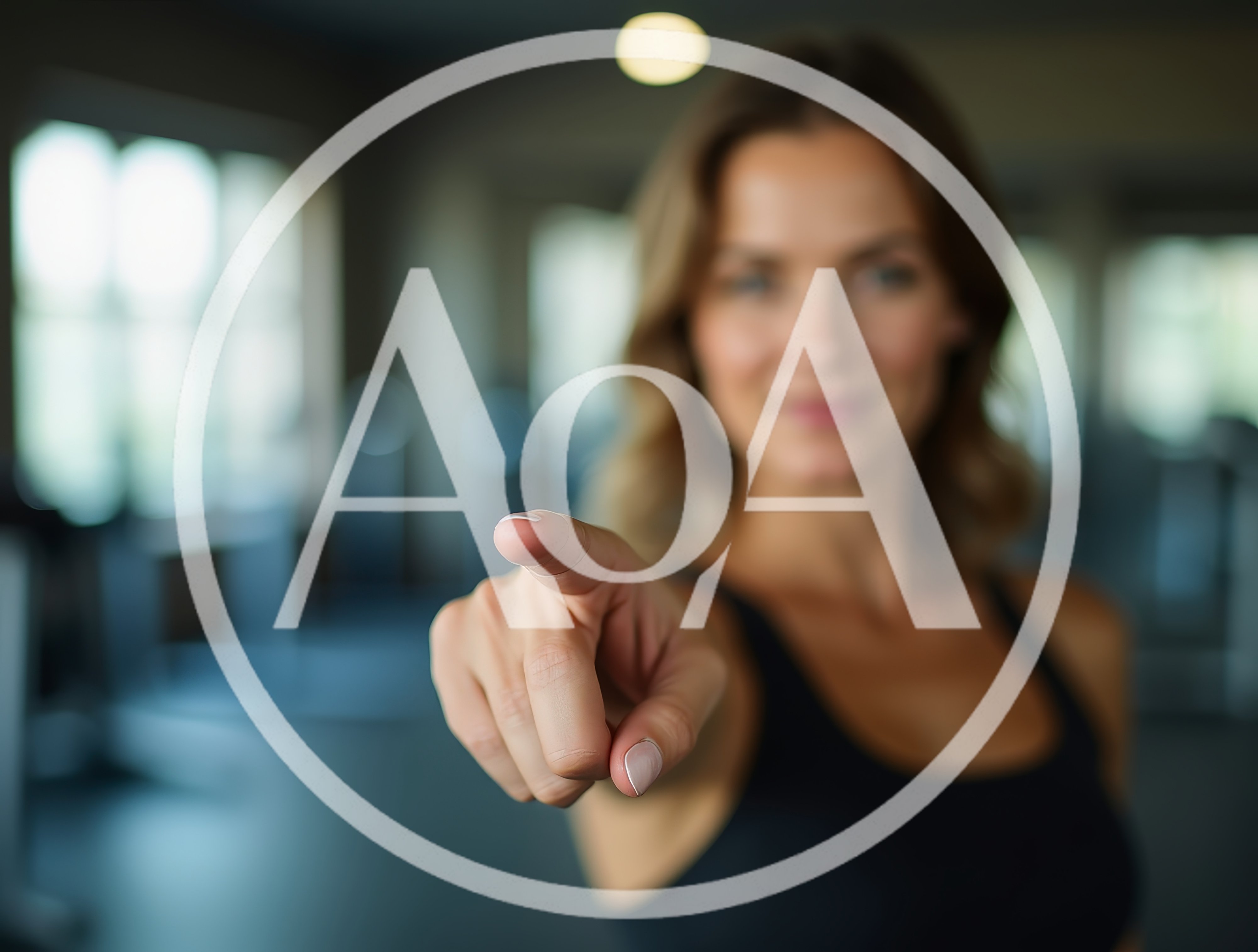 Woman Pointing Directly At Camera In Gym