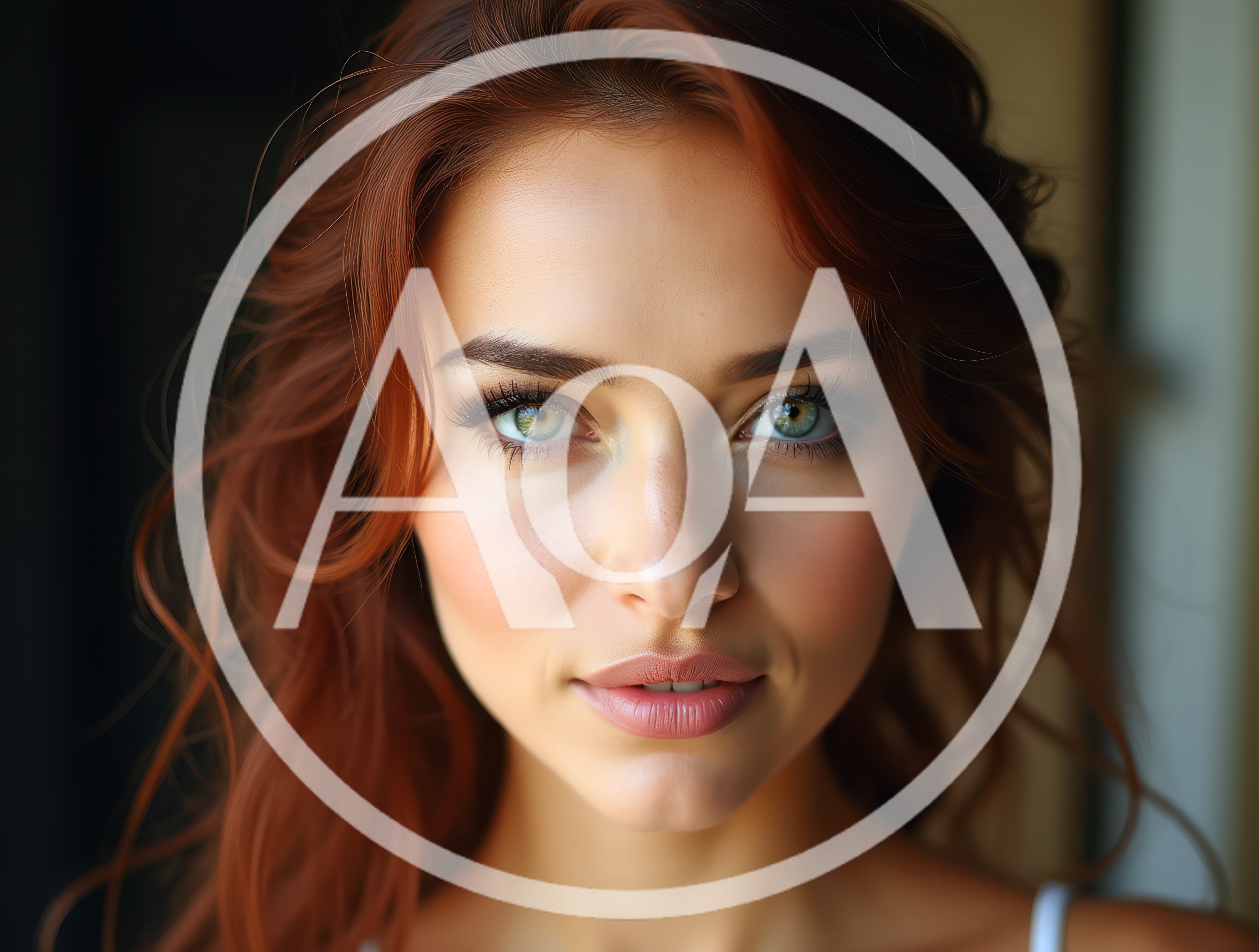 Portrait Of A Beautiful Woman With Red Hair