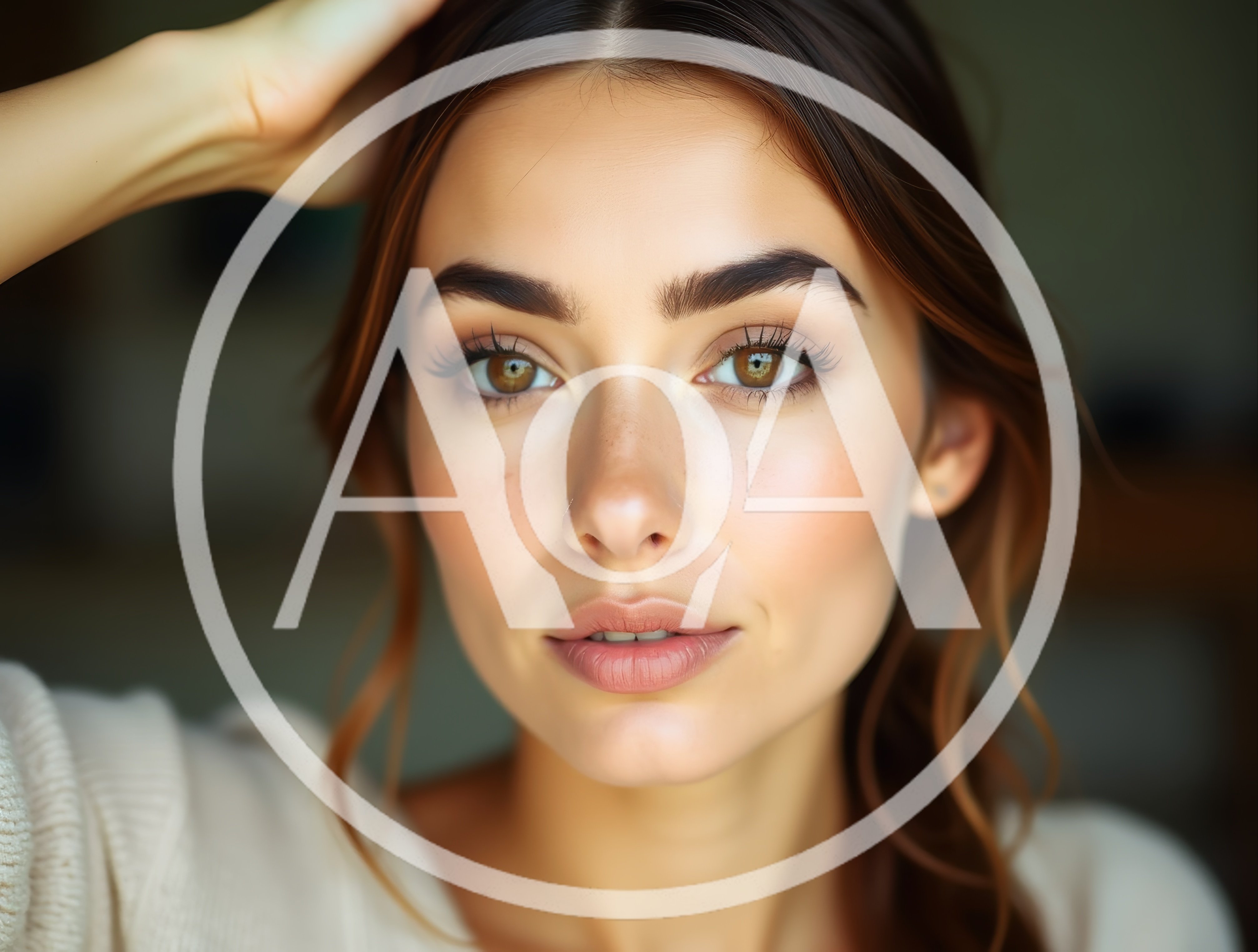 Portrait Of A Beautiful Young Woman With Natural Makeup