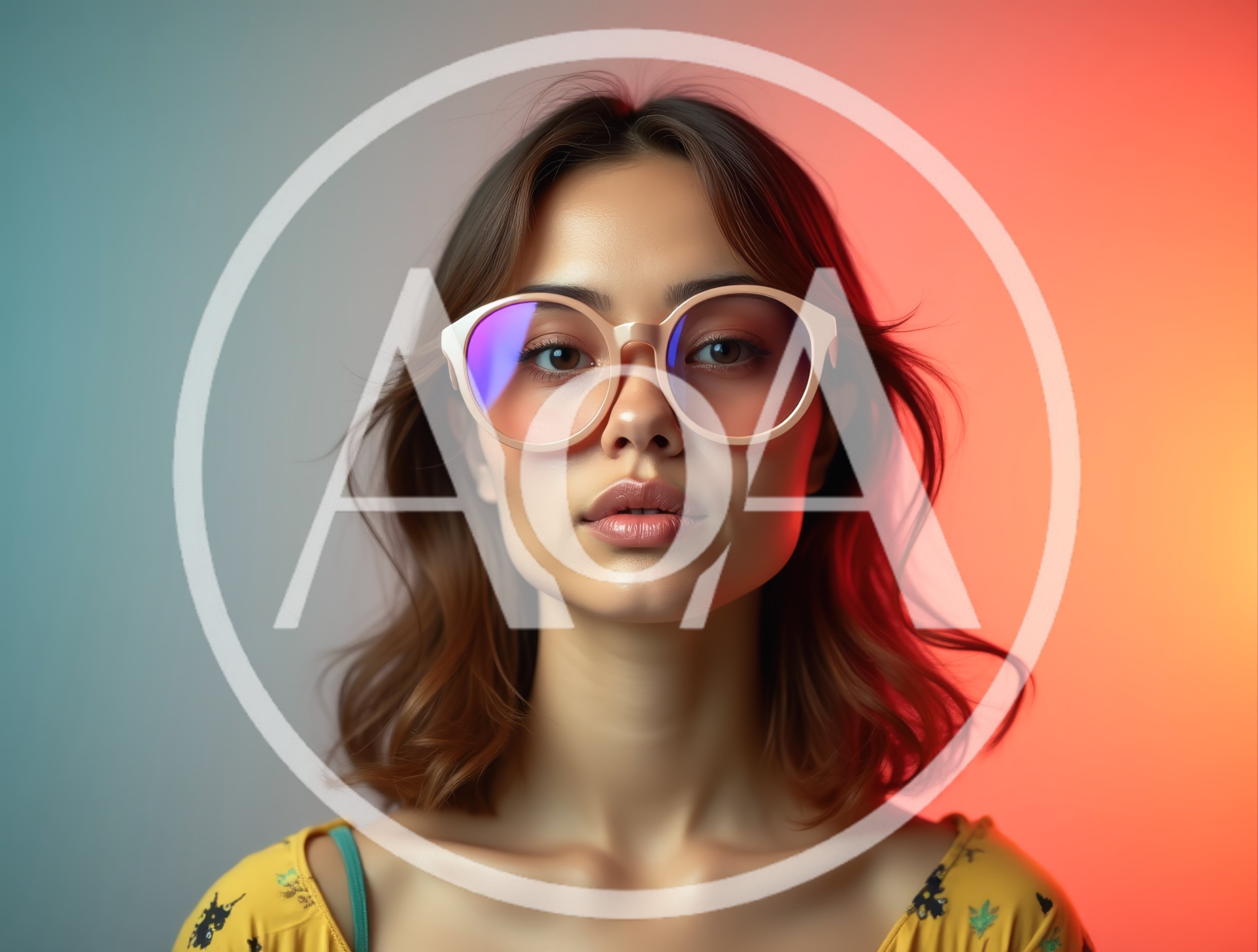 Portrait Of A Young Woman Wearing Stylish Glasses