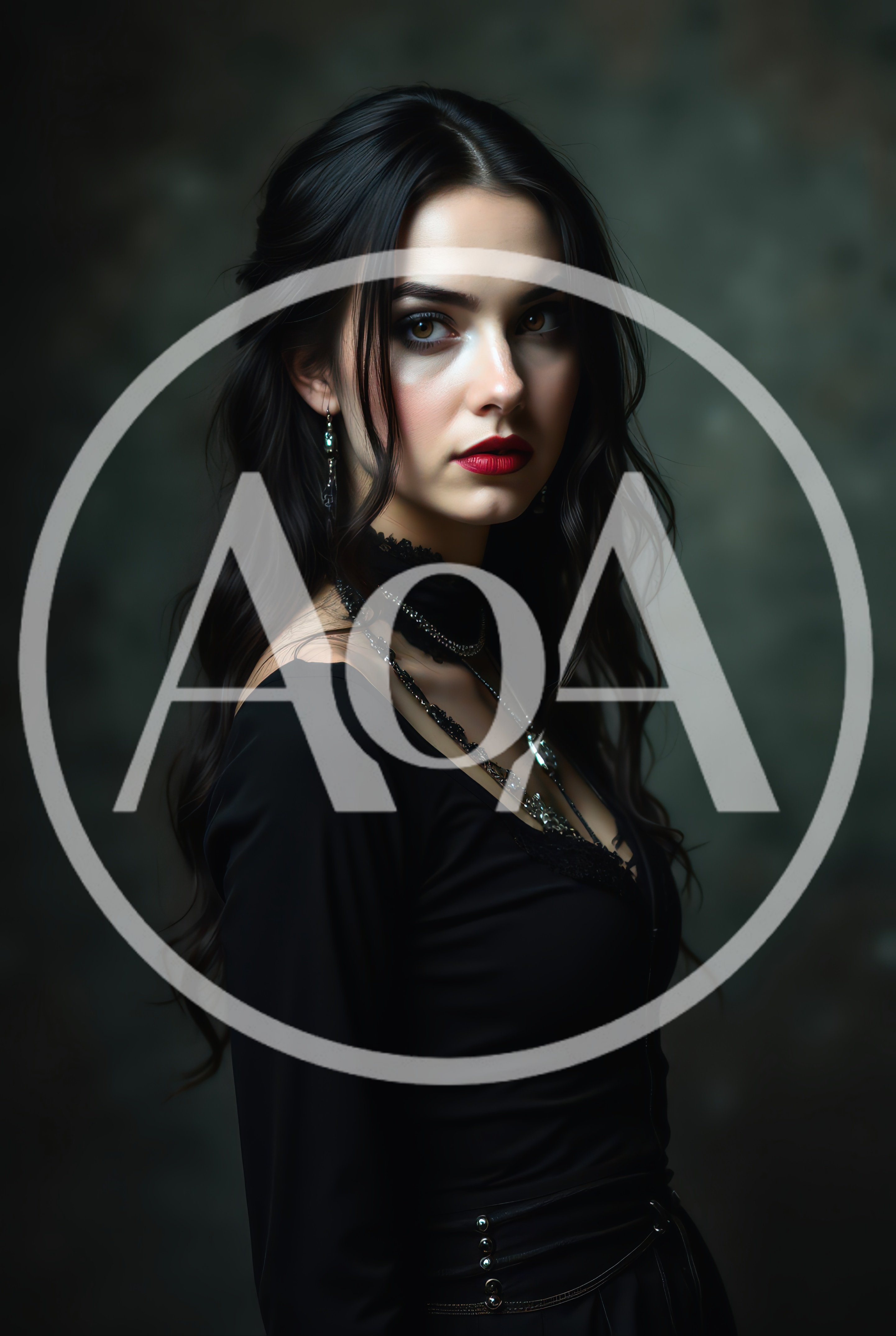 Portrait Of A Young Woman In Gothic Attire
