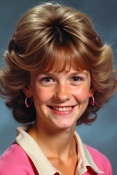 Portrait Of A Smiling Young Girl With Blonde Hair