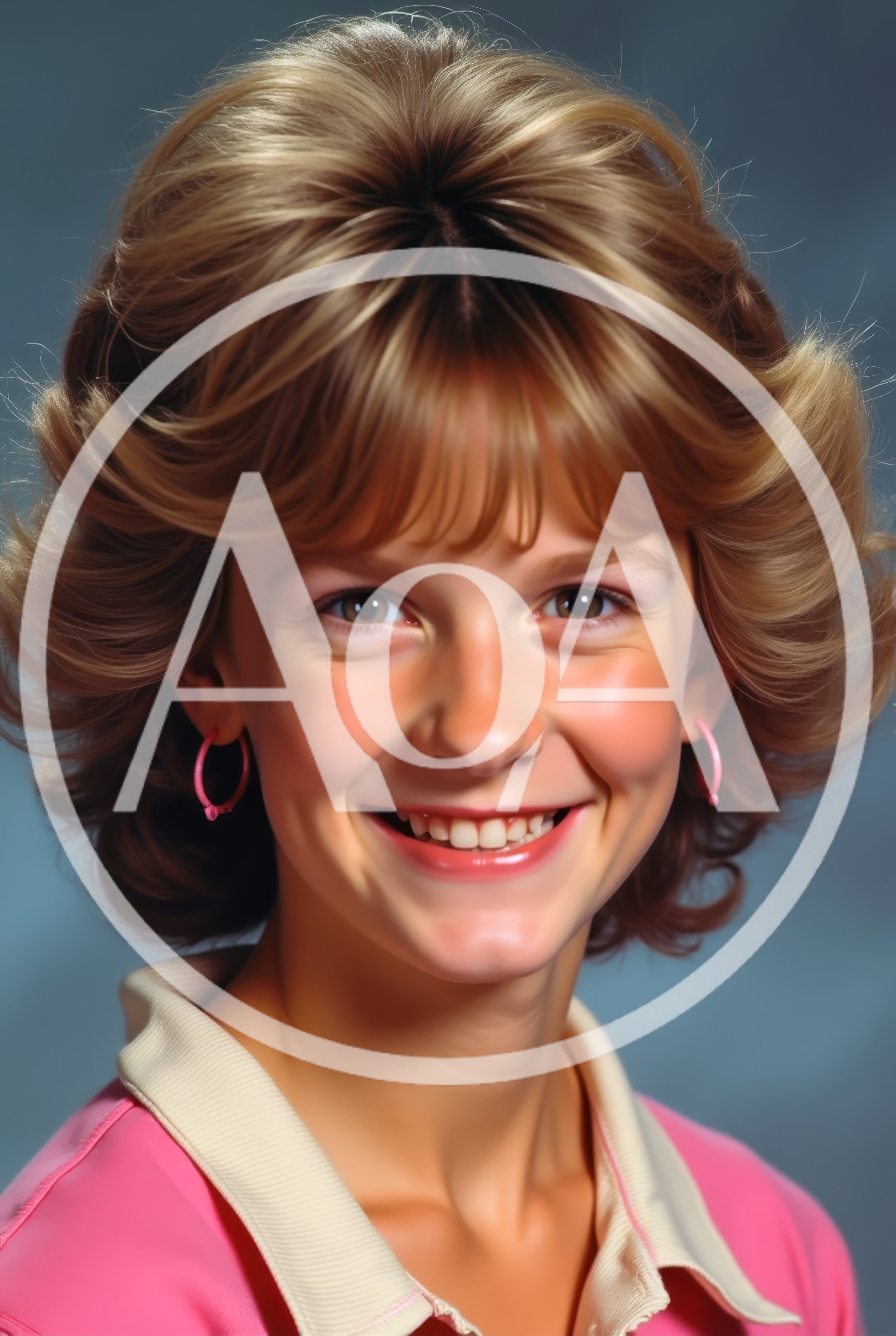 Portrait Of A Smiling Young Girl With Blonde Hair