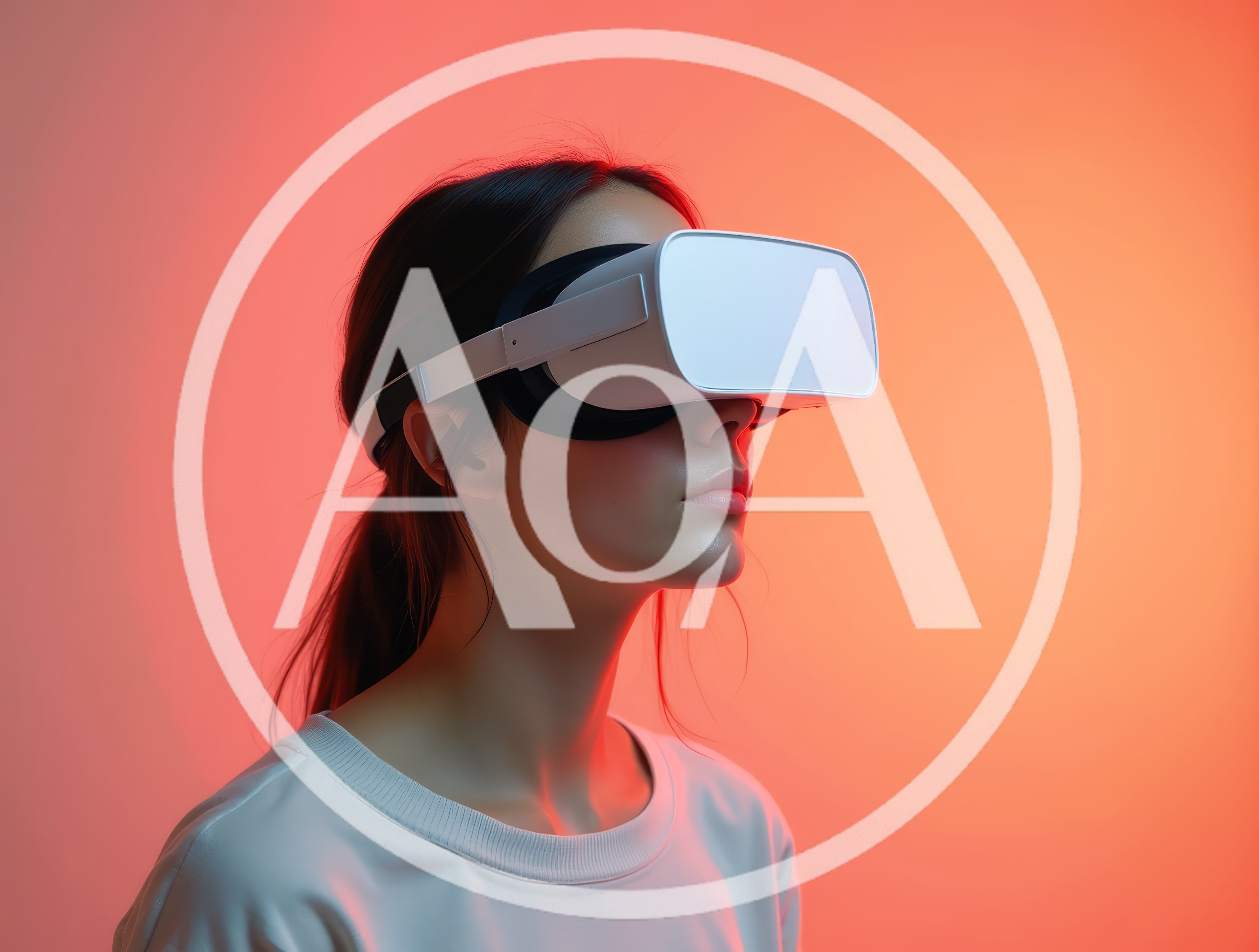 Young Woman Wearing Virtual Reality Headset
