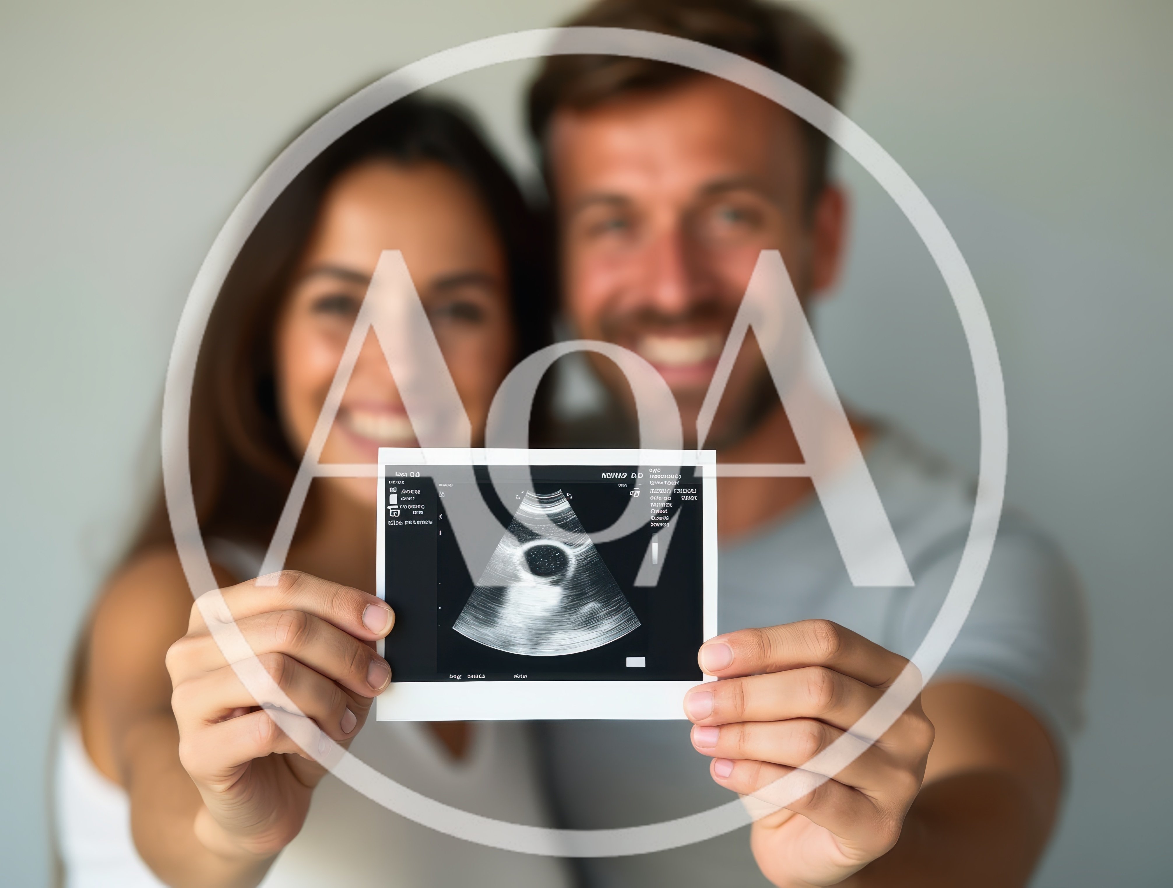 Happy Couple Holding Ultrasound Scan Image