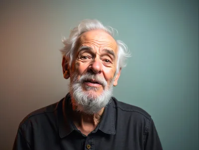Portrait Of An Elderly Man With White Hair