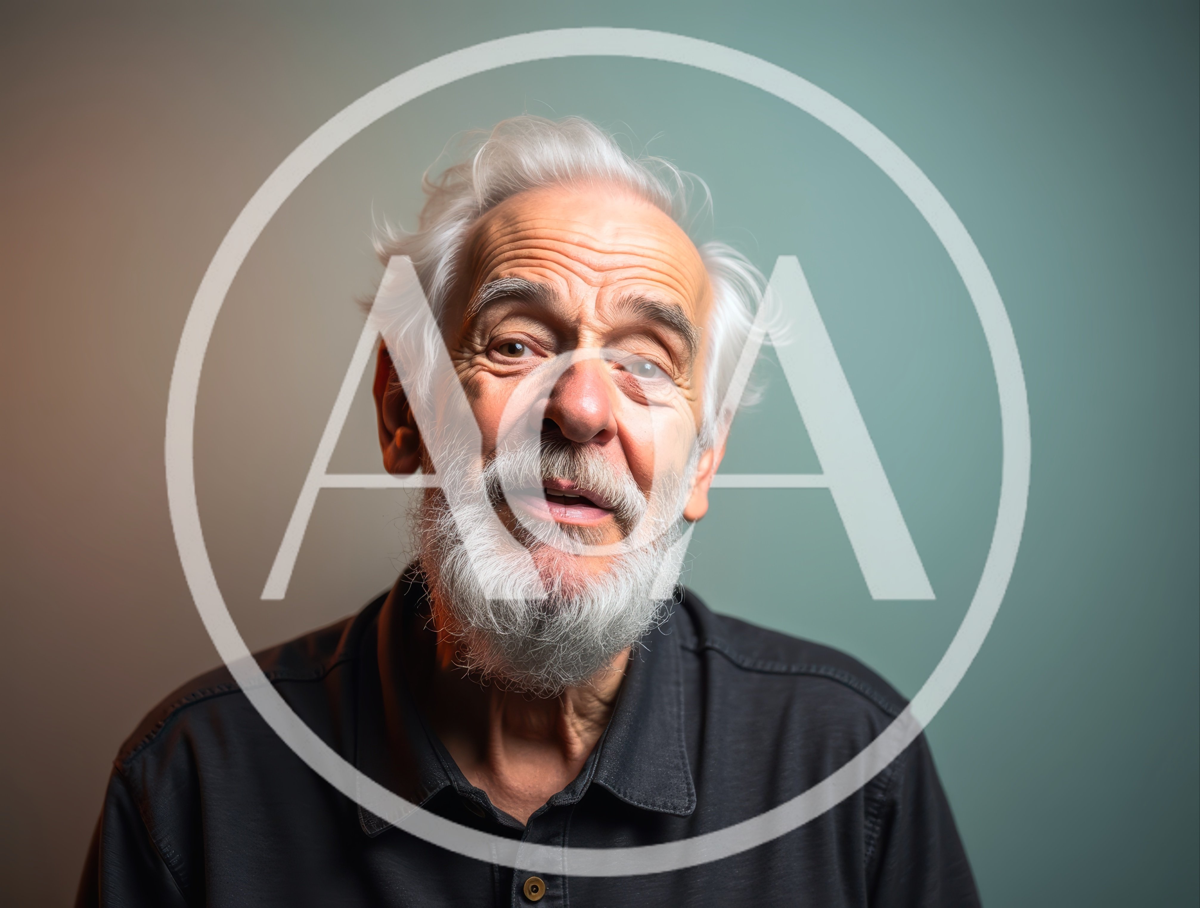 Portrait Of An Elderly Man With White Hair