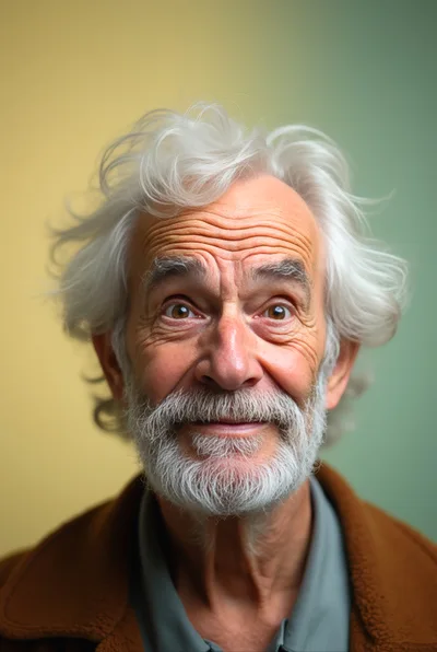 Portrait Of An Elderly Man With White Hair