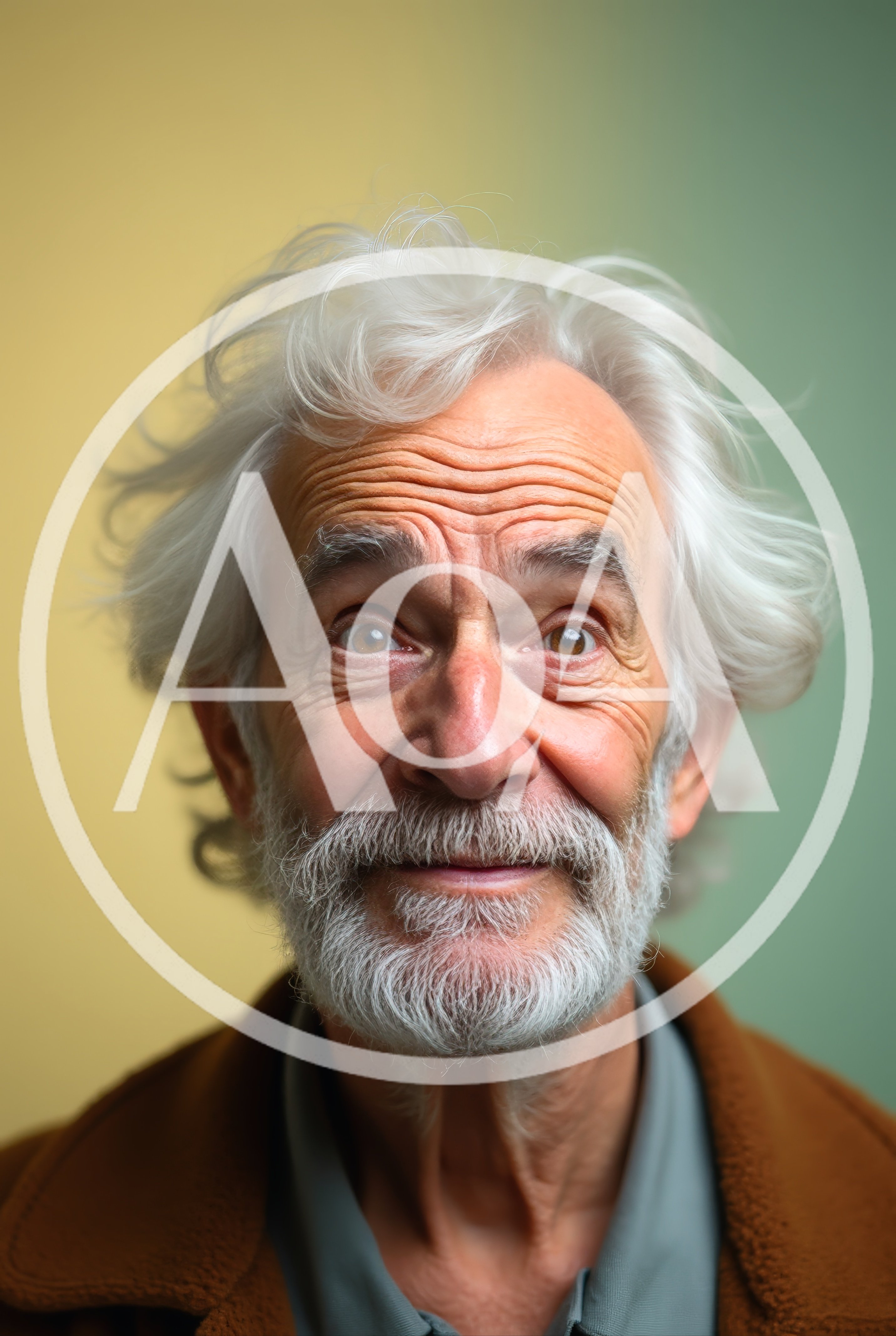 Portrait Of An Elderly Man With White Hair
