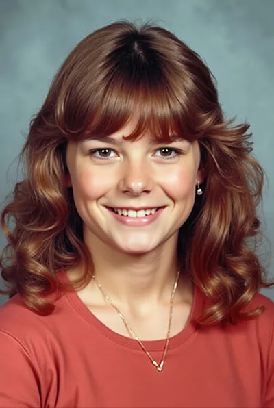 Portrait Of A Smiling Young Woman With Brown Hair