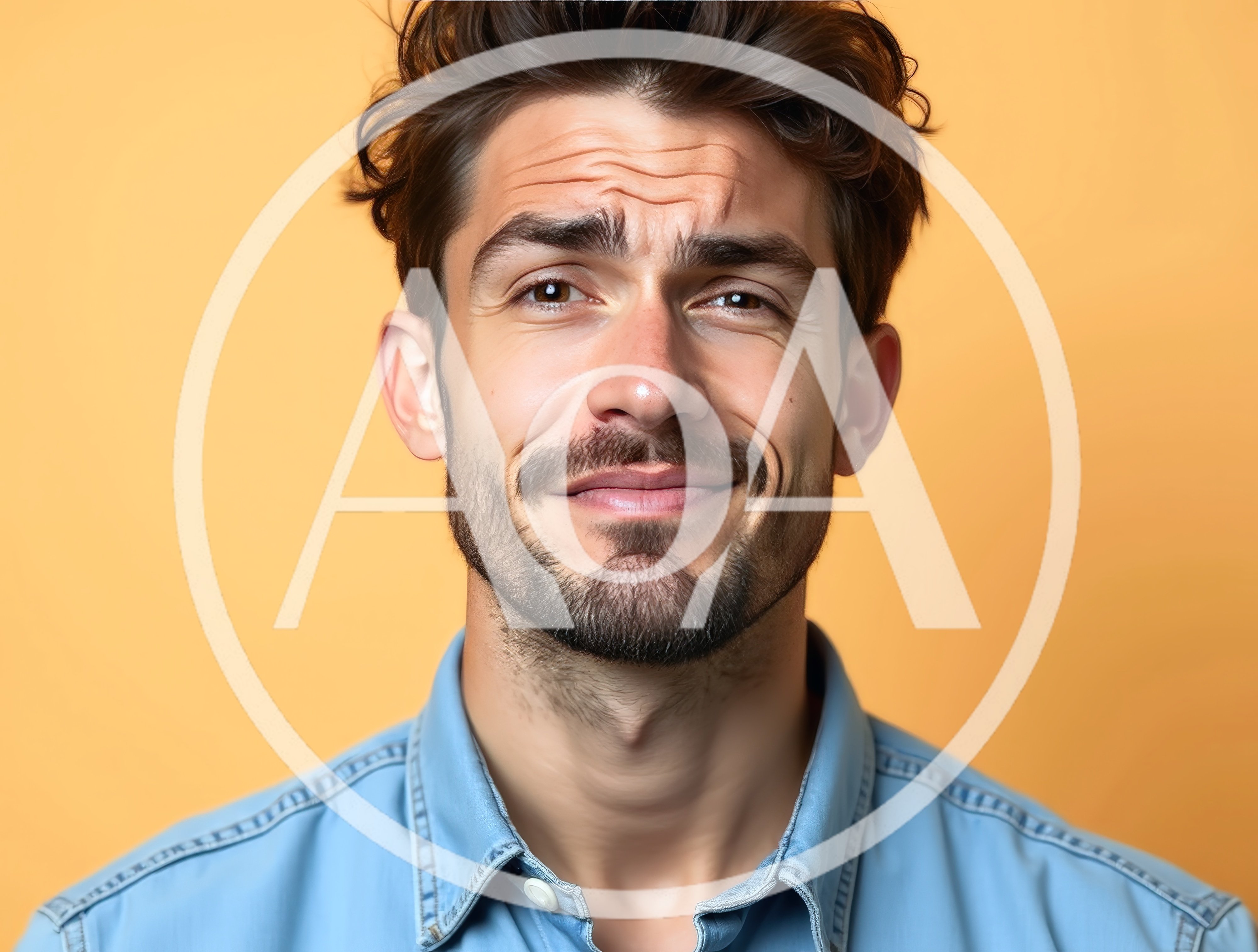 Portrait Of A Skeptical Man With A Doubtful Expression