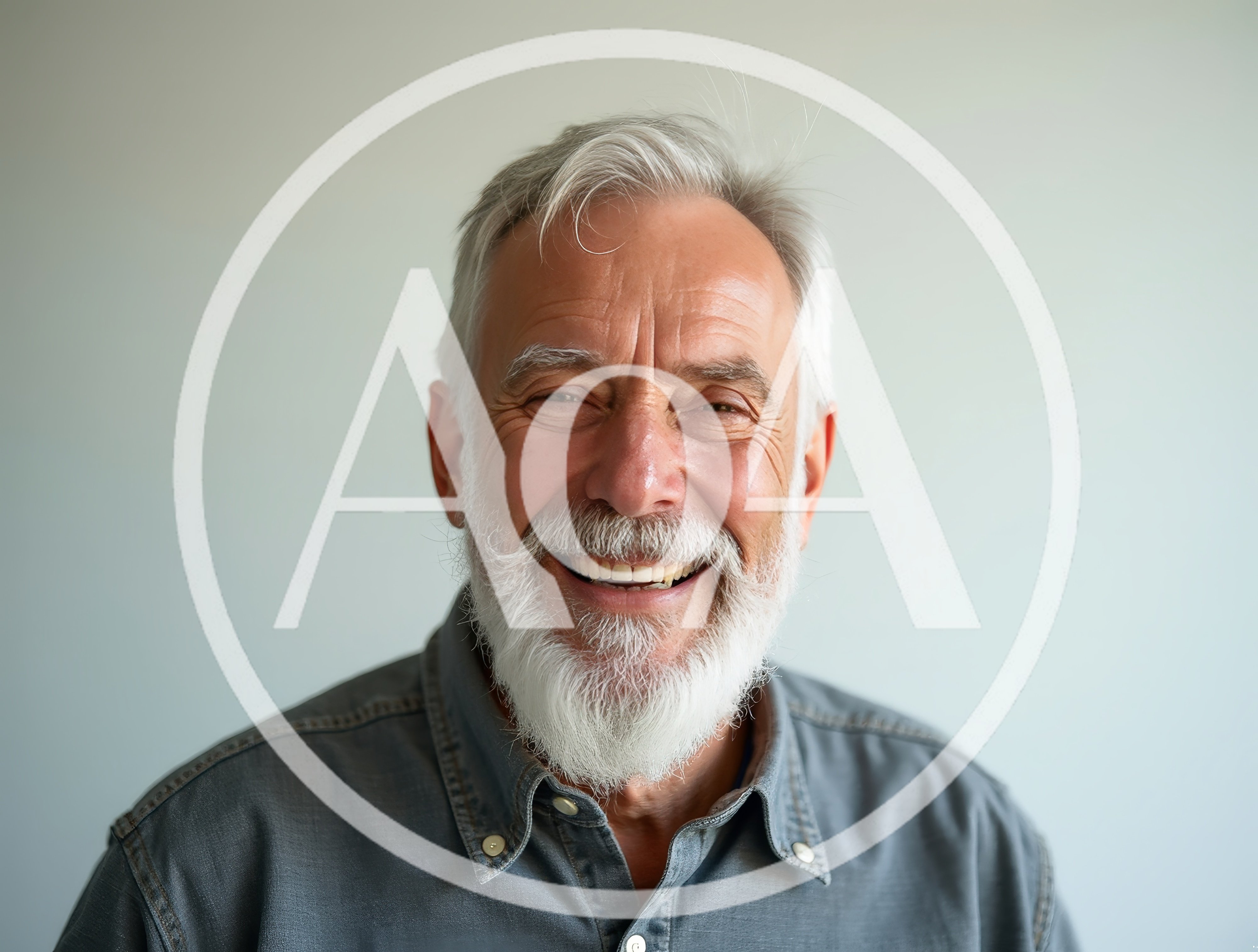 Portrait Of A Smiling Senior Man With White Beard