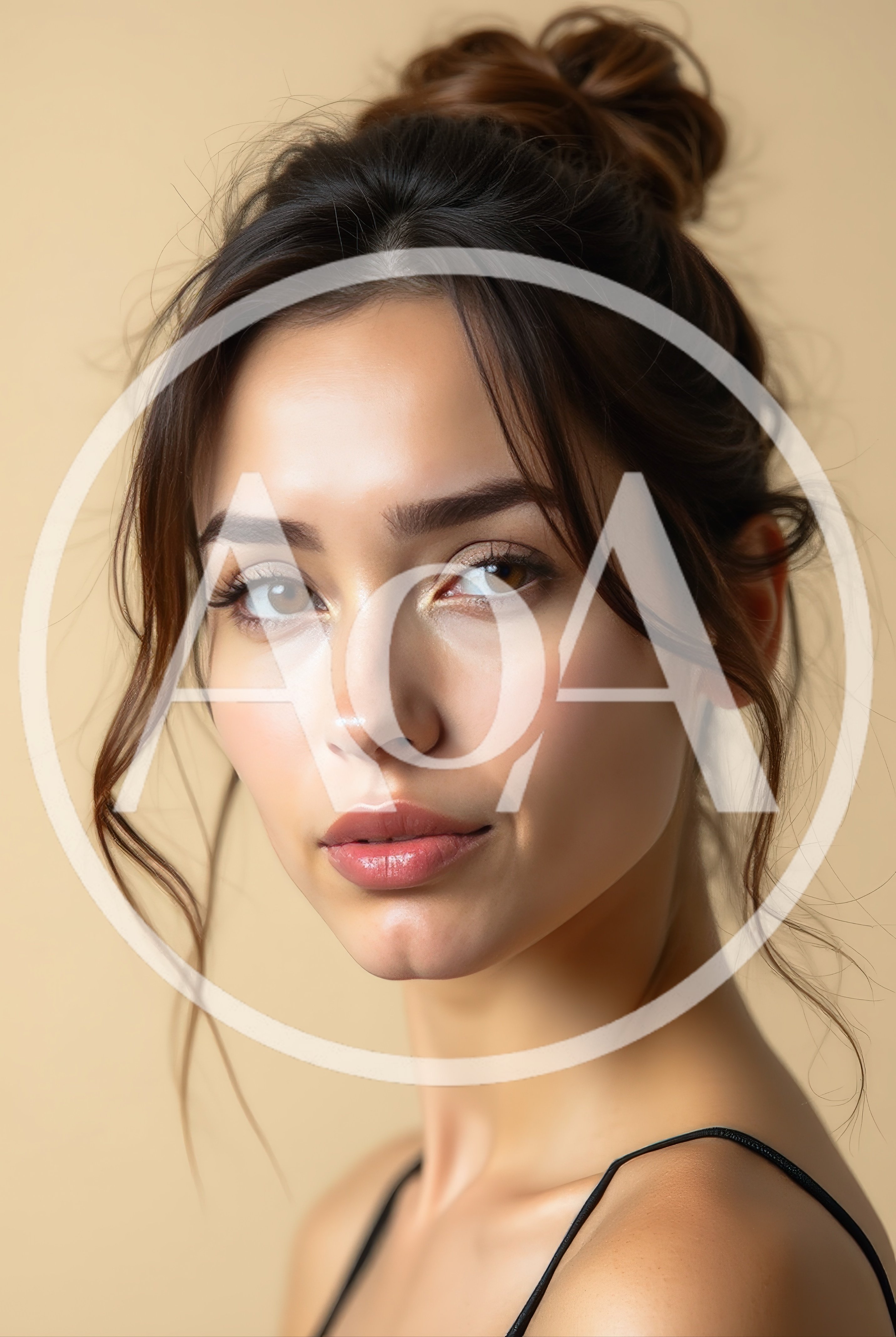 Portrait Of A Young Woman With Natural Makeup