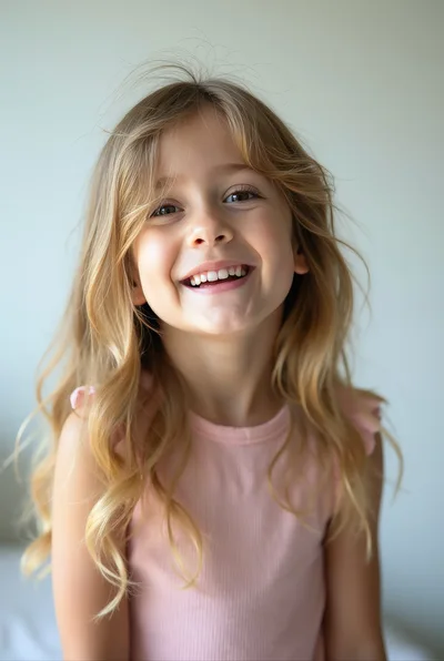 Portrait Of A Happy Young Girl Smiling