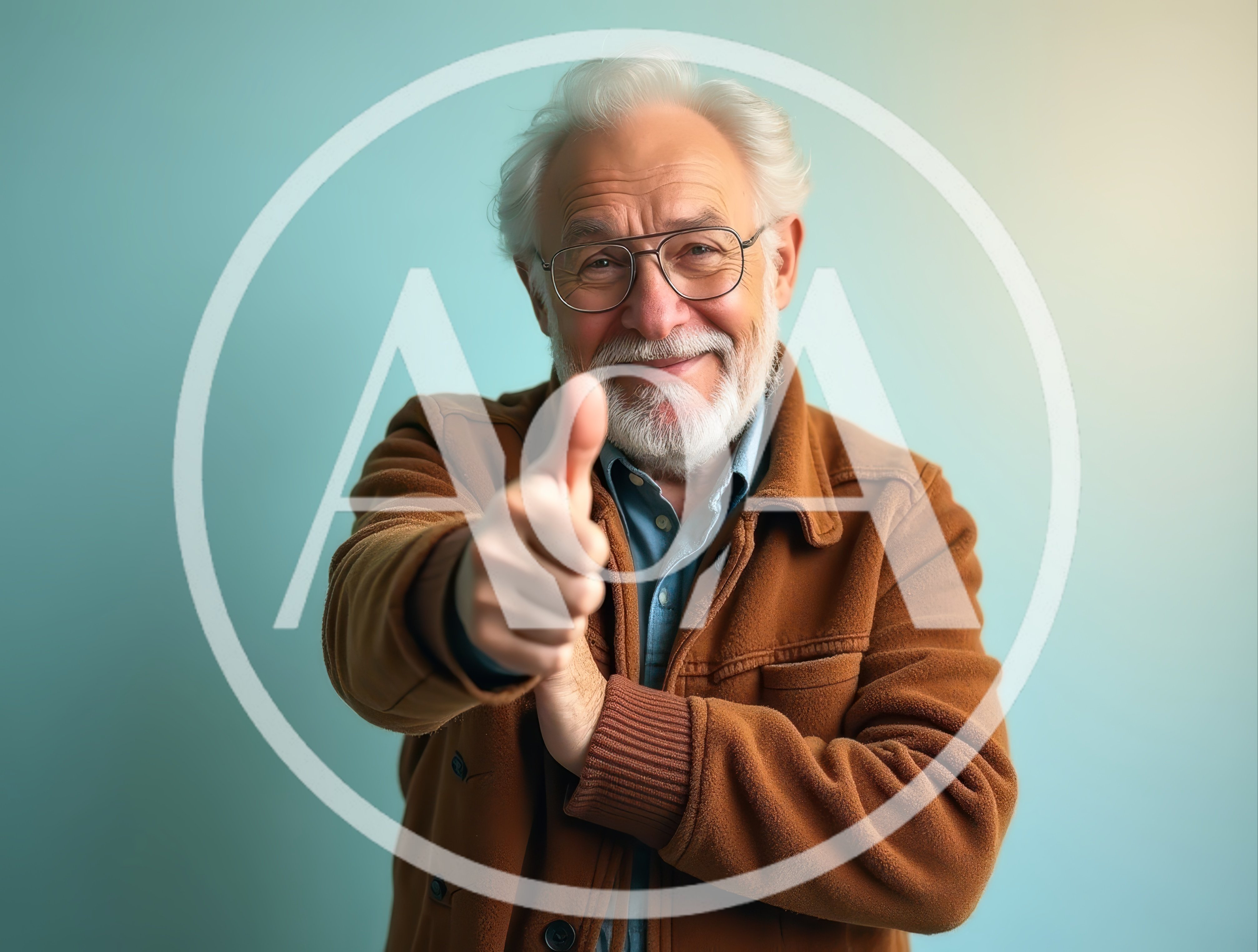 Senior Man Giving A Thumbs Up Gesture