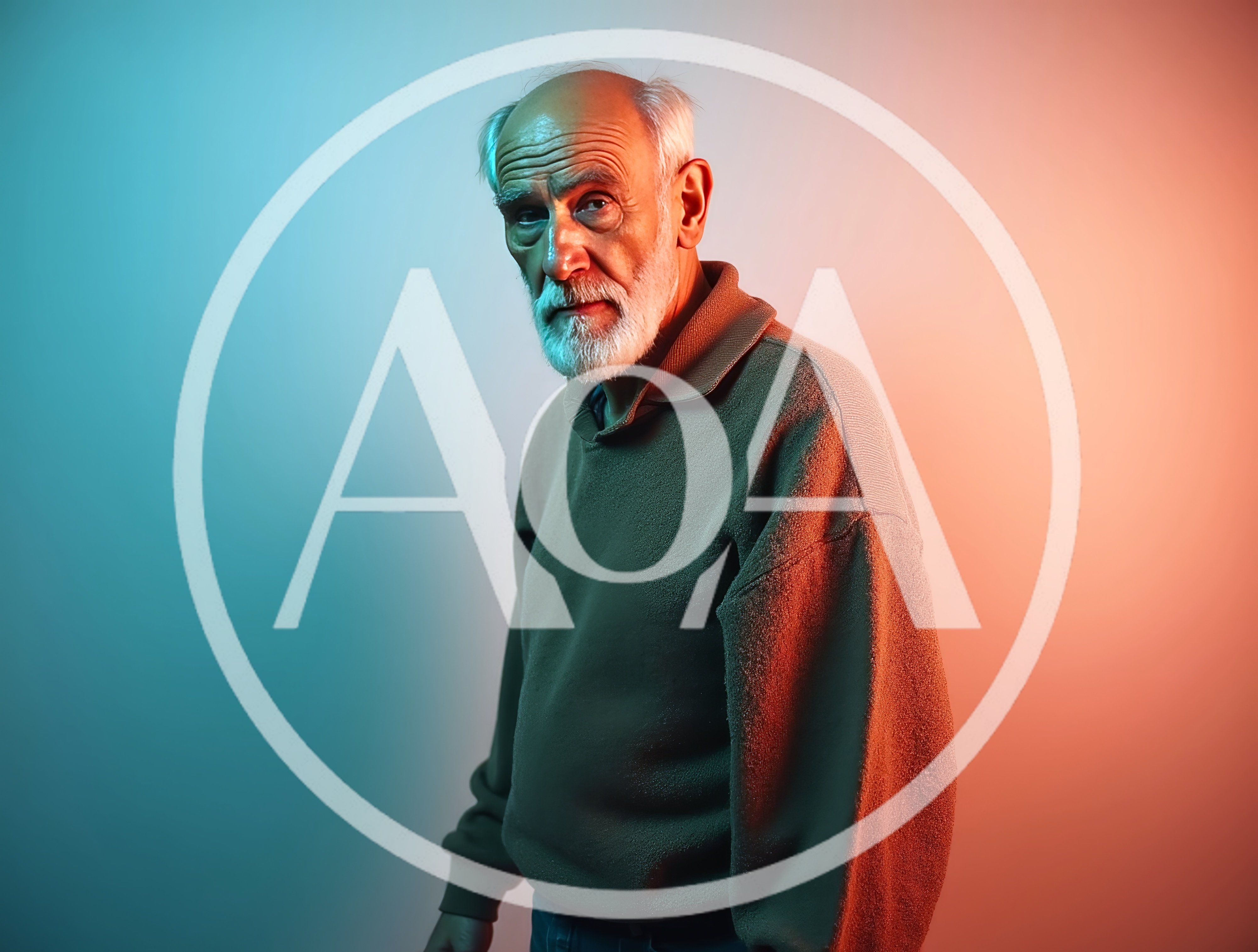 Portrait Of An Elderly Man With Dual Lighting