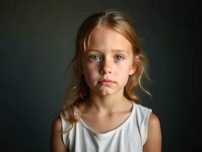 Portrait Of A Young Girl With Blonde Hair