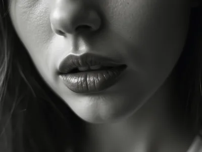 Close Up Of A Woman's Lips And Mouth
